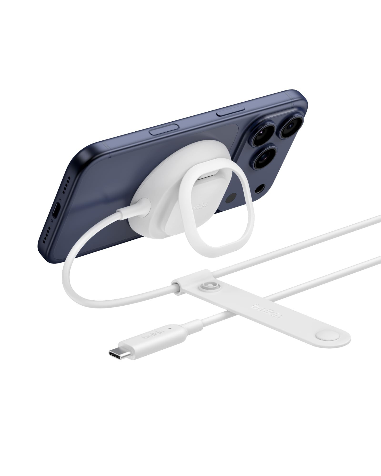 belkin-ultracharge-chargeur-magn-tique-qi2-25-w-compatible-magsafe-avec-b-quille image 1