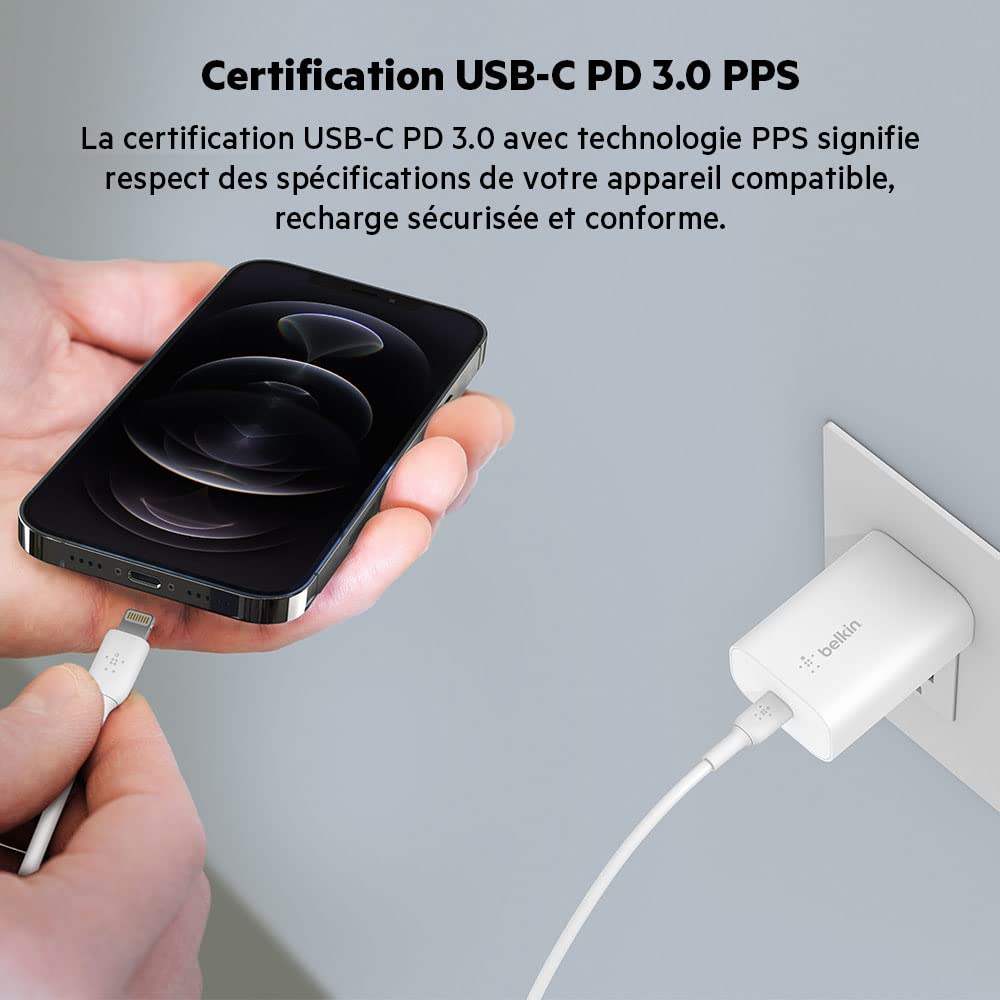 belkin-boostcharge-chargeur-secteur-usb-c-25-w-pps-power-delivery-charge-rapide- image 3