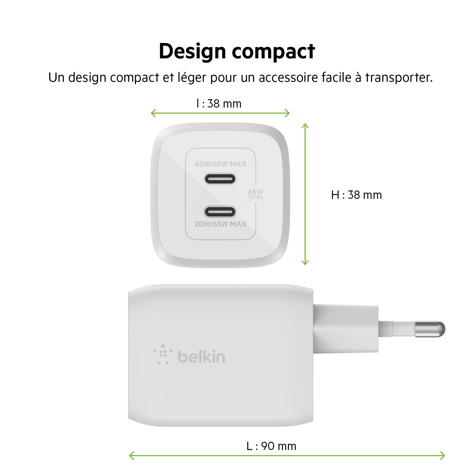 belkin-boost-charge-pro-adaptateur-secteur-gan-65w-double-port-usb-c-pd-3-0-et-p image 5