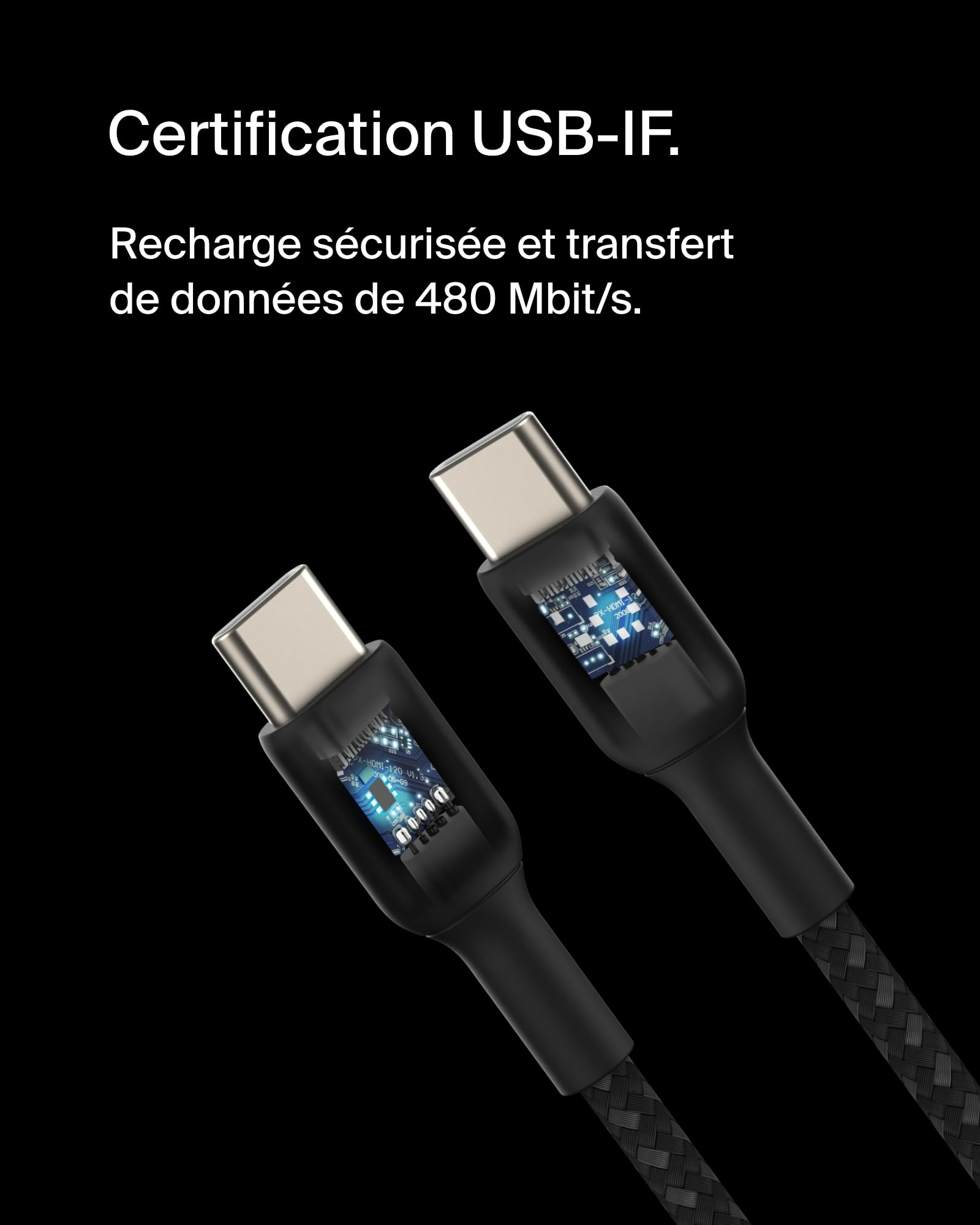 belkin-boostcharge-c-ble-tress-usb-c-vers-usb-c-60-w-15-cm-recharge-rapide-iphon image 3