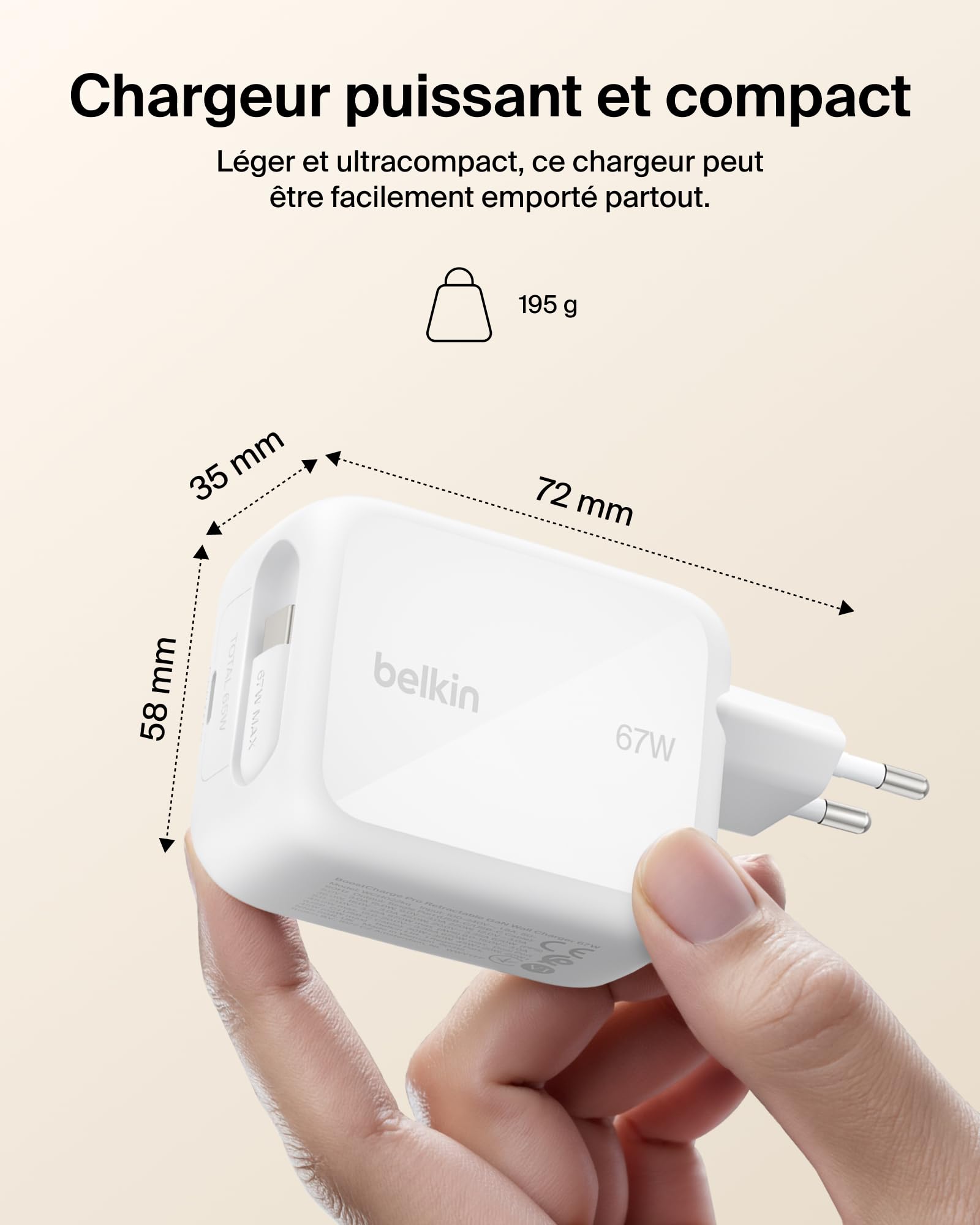 belkin-ultracharge-chargeur-gan-usb-c-45-w-avec-c-ble-r-tractable-80-cm-et-port- image 6