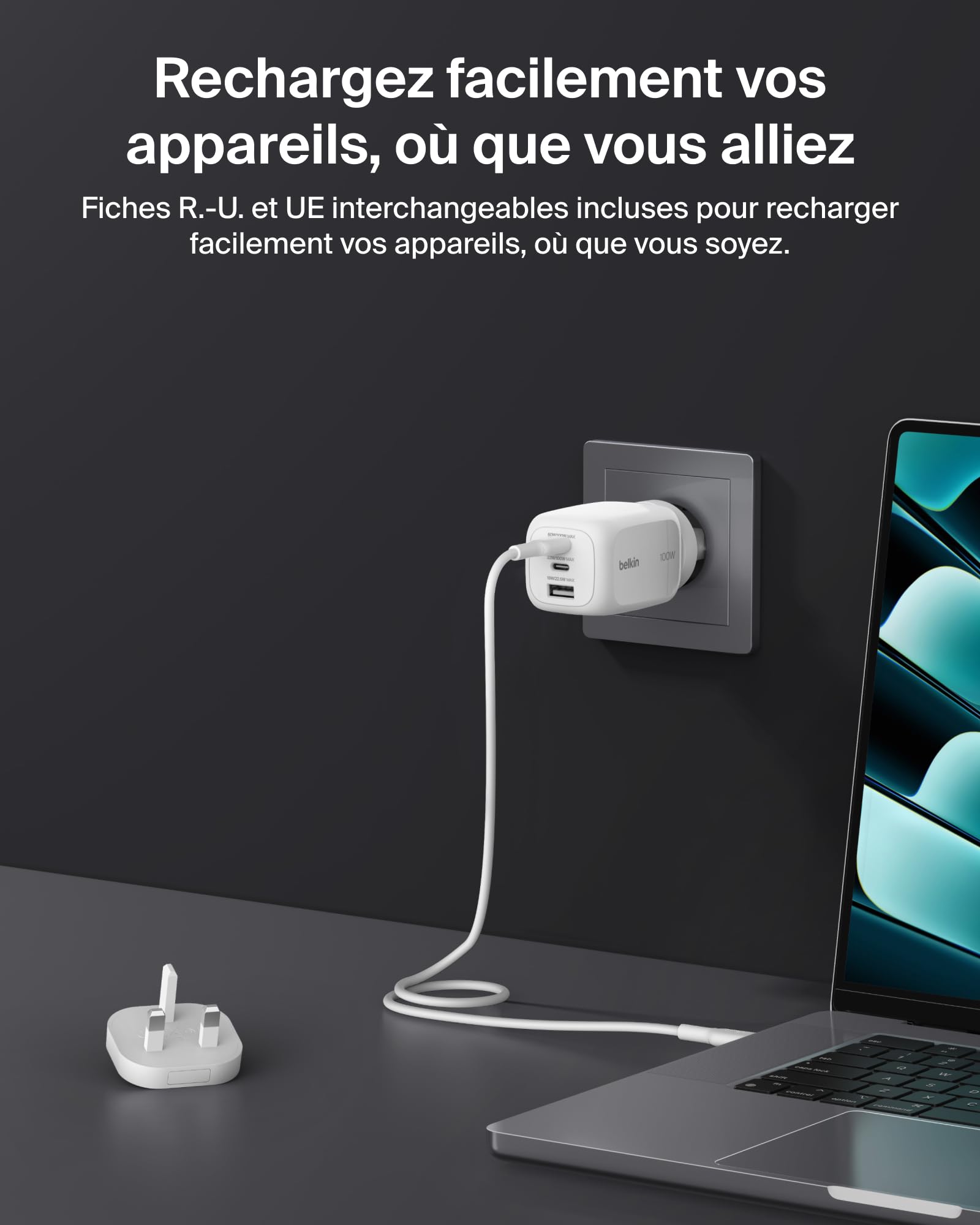 belkin-chargeur-secteur-gan-100w-3-ports-2x-usb-c-pd-pps-usb-a-fiches-ue-uk-us-p image 3