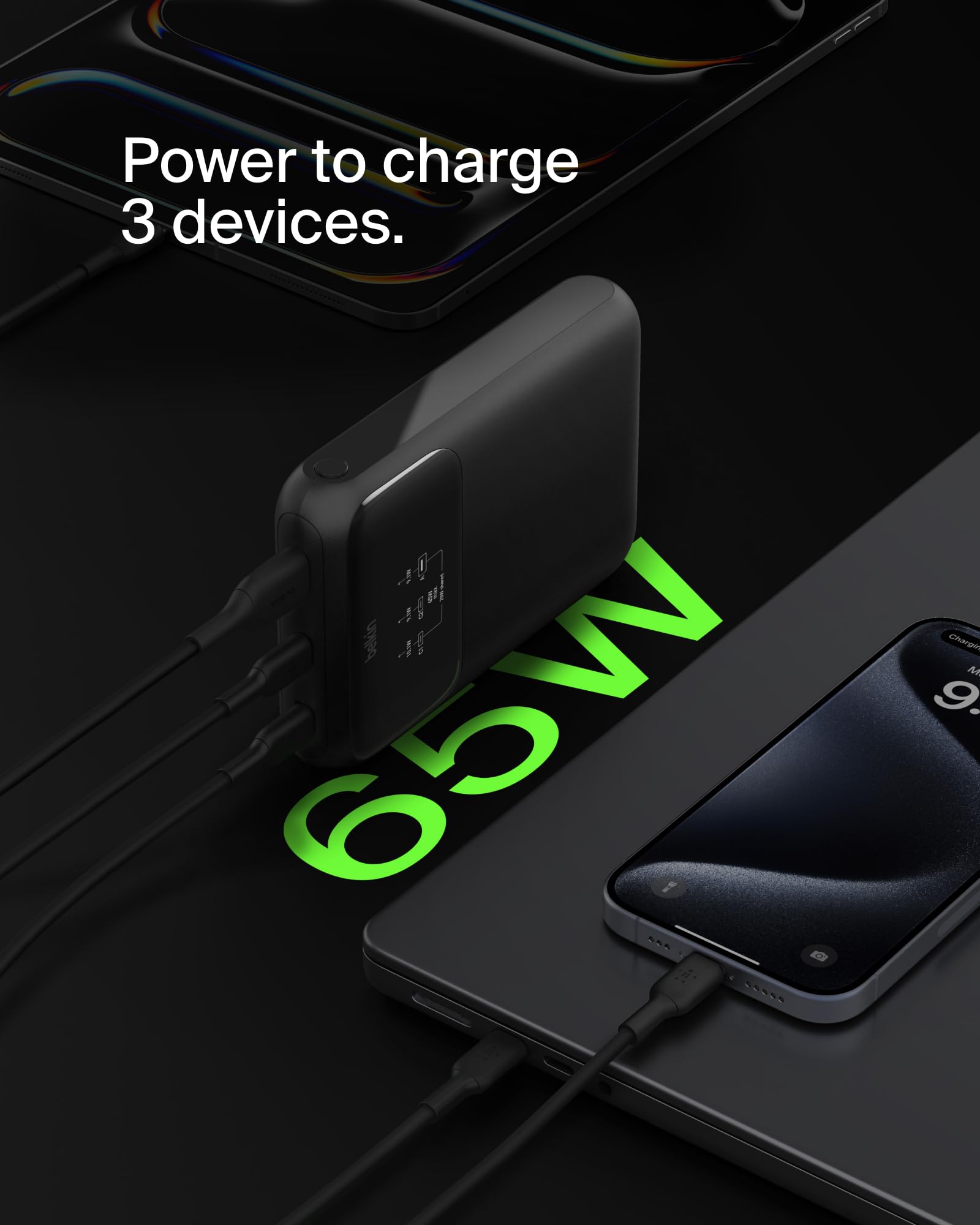 belkin-boostcharge-batterie-externe-20-000-mah-3-ports-usb-c-power-delivery-65-w image 4