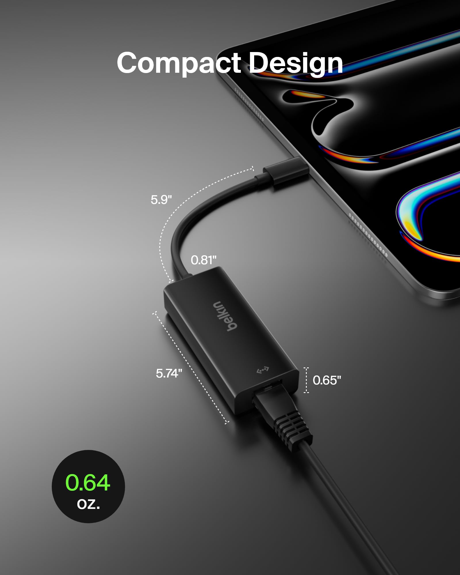 belkin-adaptateur-usb-c-vers-ethernet-gigabit-femelle-1-000-mbit-s-compatible-ip image 5