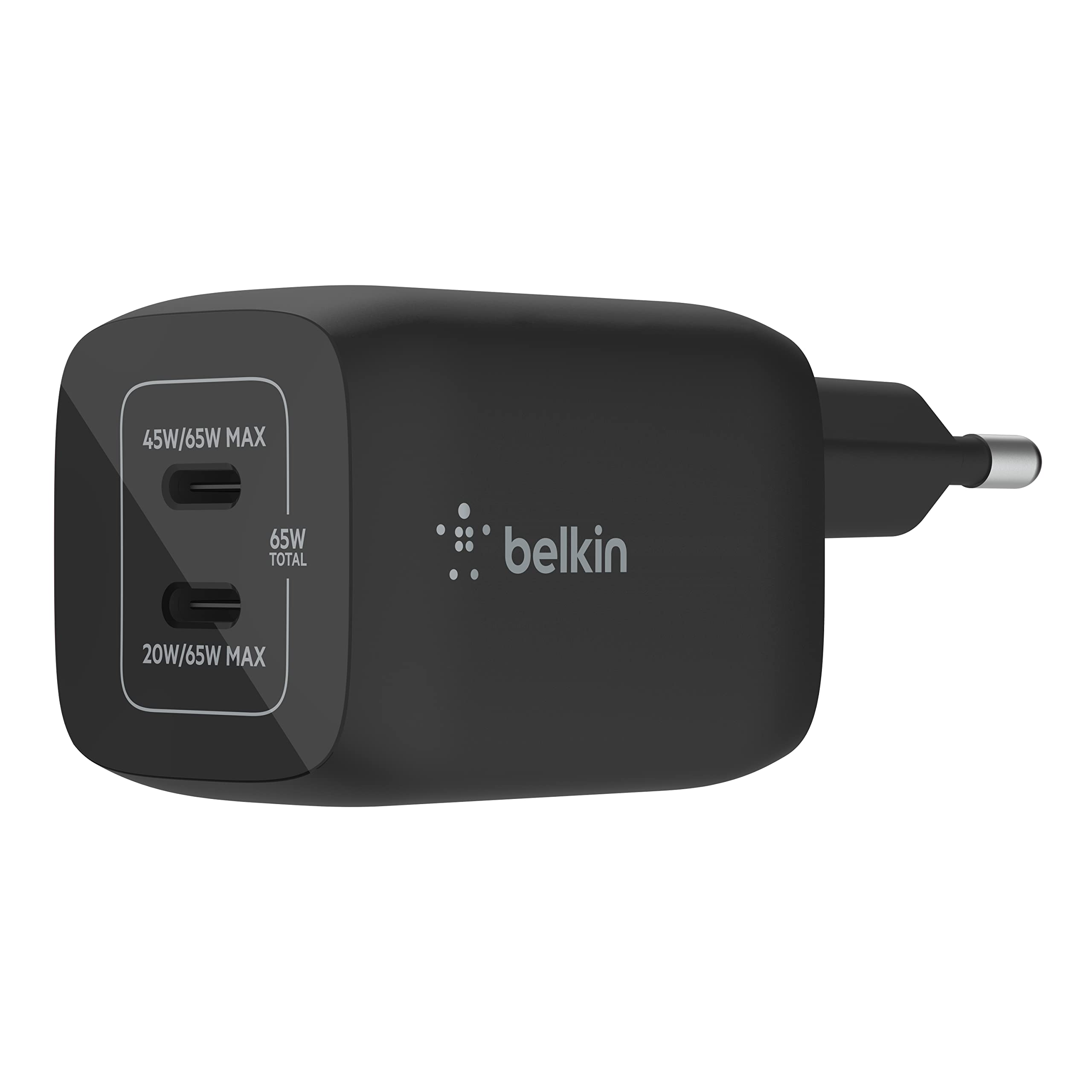 belkin-boost-charge-pro-adaptateur-secteur-gan-65w-double-port-usb-c-pd-3-0-et-p image 8