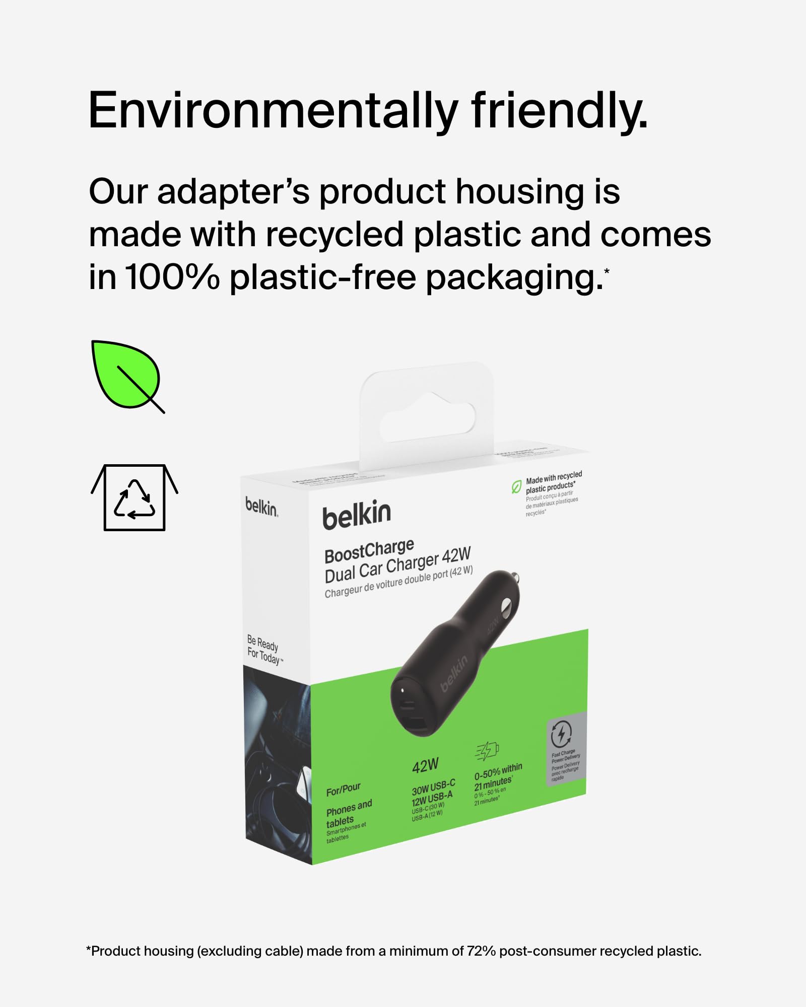 belkin-boostcharge-chargeur-voiture-42-w-double-port-usb-c-30-w-et-usb-a-12-w-pd image 5