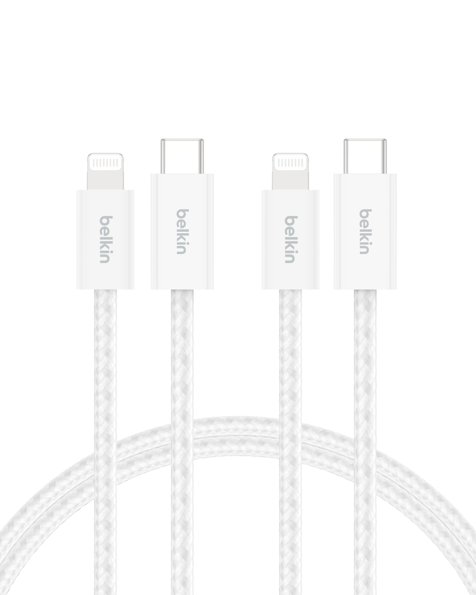 belkin-boostcharge-pack-de-2-c-bles-usb-c-vers-lightning-1-5-m-tress-s-recharge- image 1