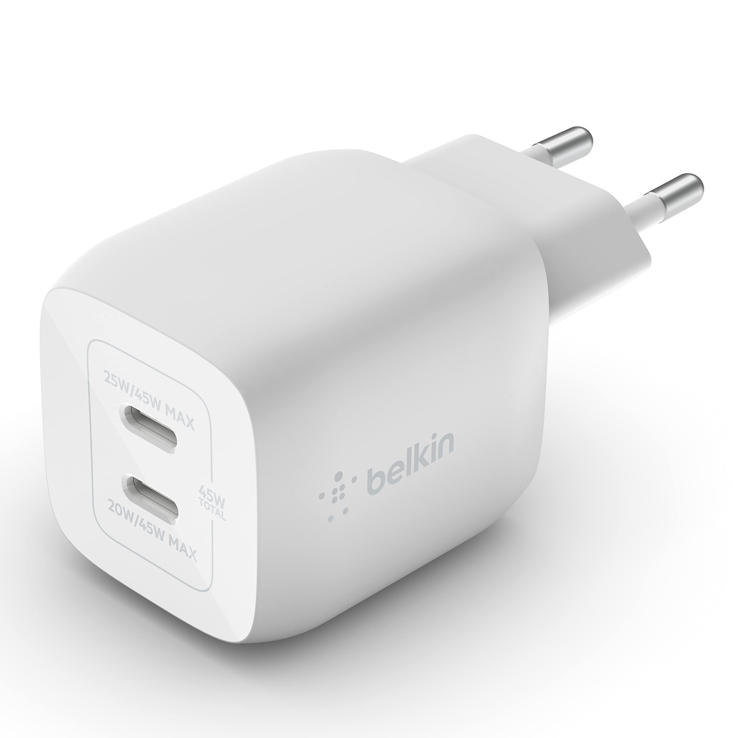 belkin-chargeur-secteur-double-port-usb-c-45-w-gan-power-delivery-3-0-avec-pps-p image 4