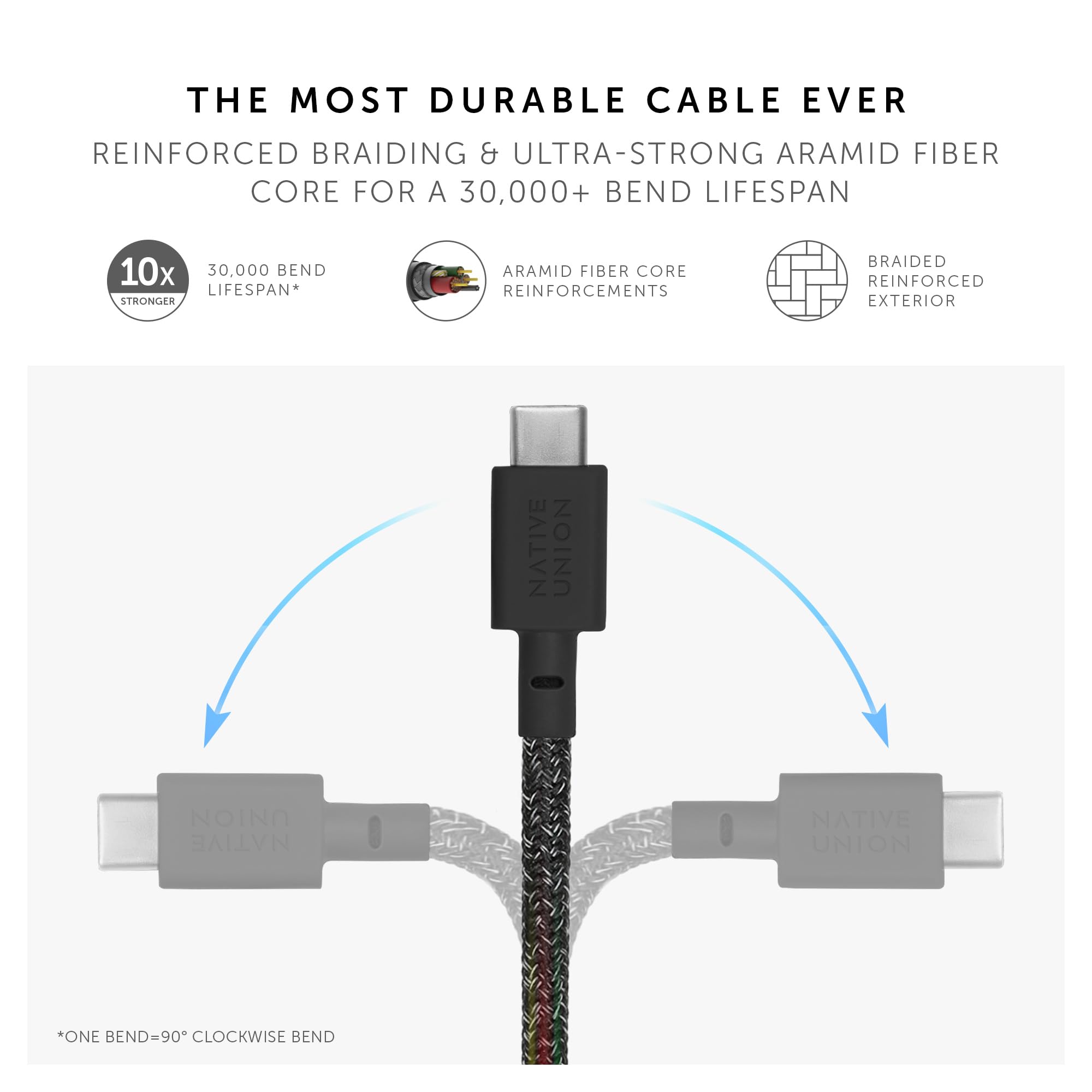 native-union-belt-cable-xl-usb-c-vers-usb-a-3-m-10-pieds-ultra-r-sistant-tress-a image 3