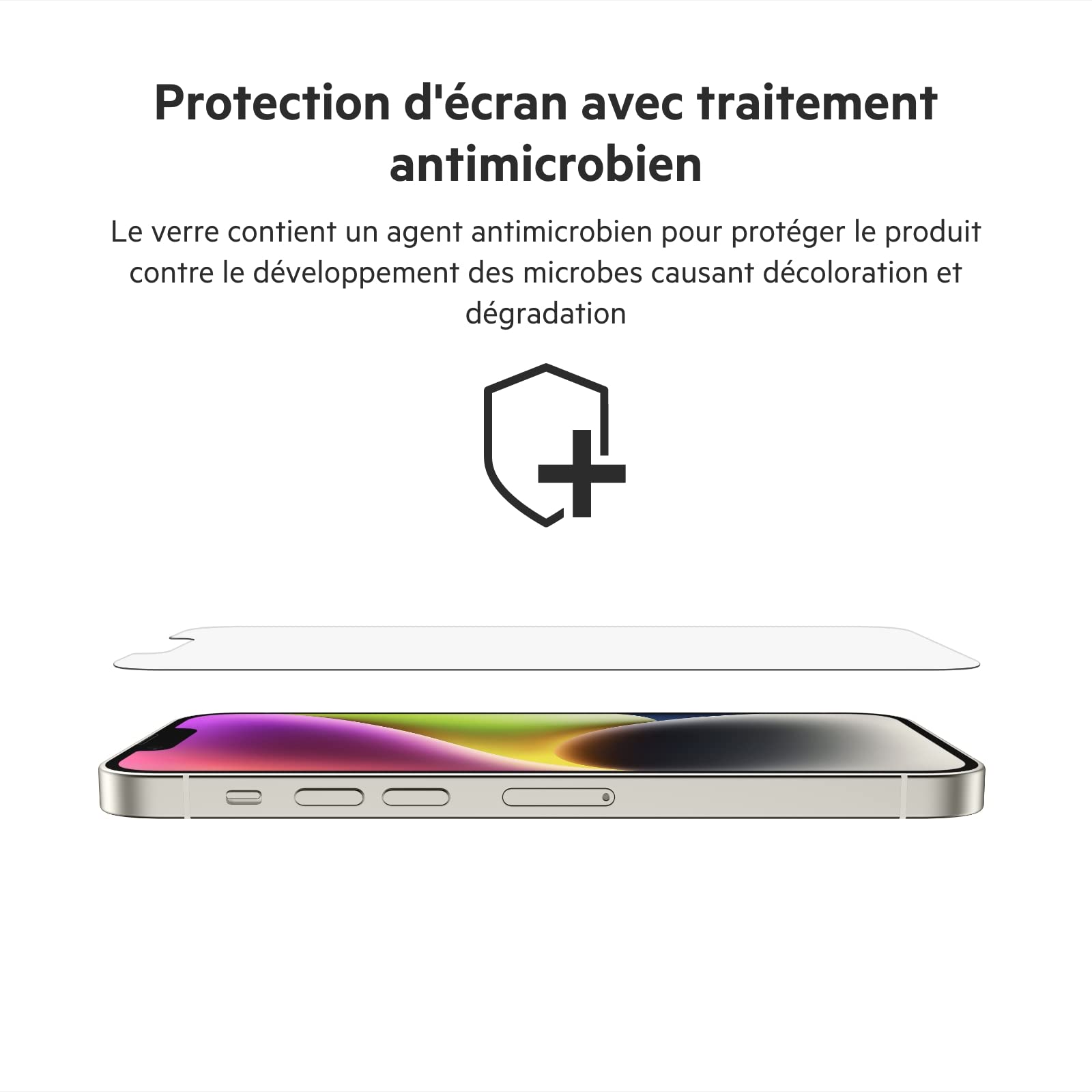 belkin-ultraglass-ova078zz-protection-d-cran-antimicrobienne-pour-iphone-14-ipho image 4