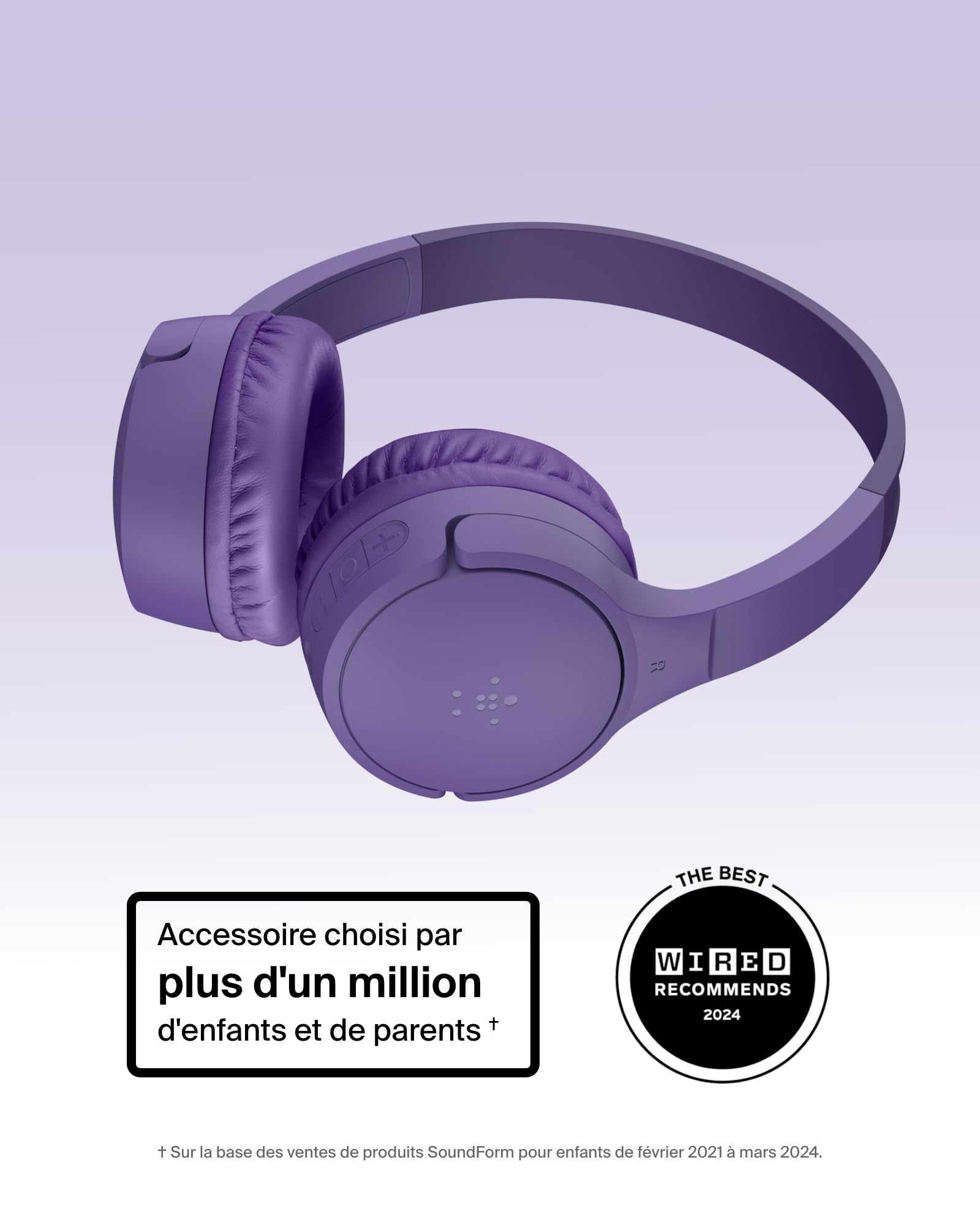belkin-soundform-mini-casque-audio-sans-fil-enfant-bluetooth-5-3-micro-30-h-85-d image 2