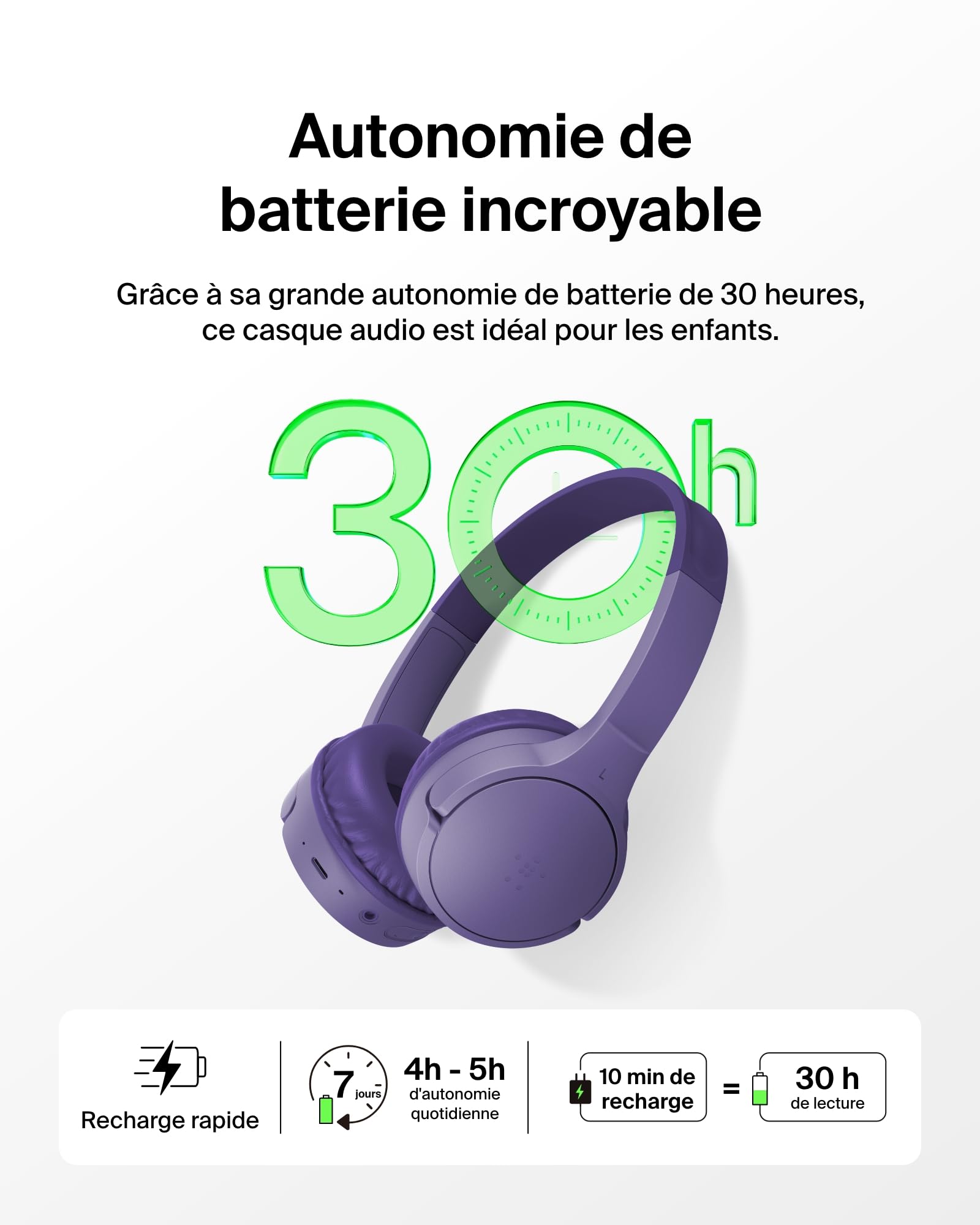 belkin-soundform-mini-casque-audio-sans-fil-enfant-bluetooth-5-3-micro-30-h-85-d image 4