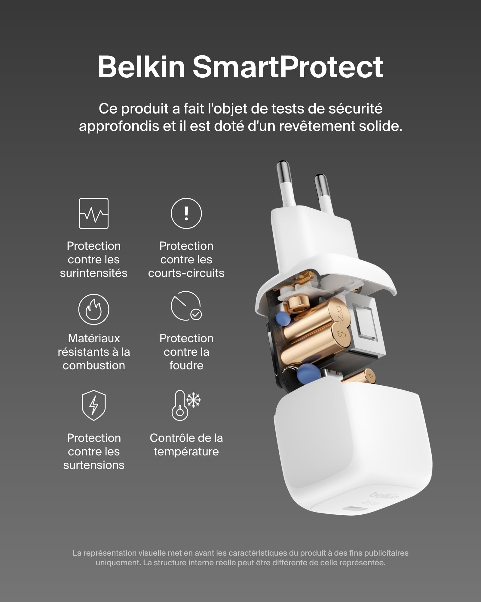 belkin-boostcharge-chargeur-secteur-compact-45w-usb-c-pd-3-1-recharge-rapide-iph image 4