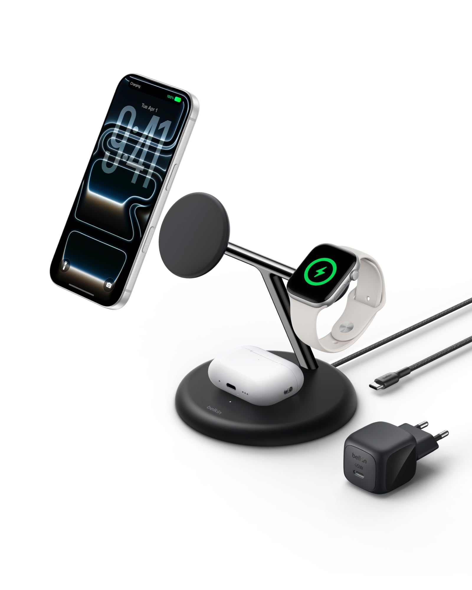belkin-ultracharge-station-de-recharge-sans-fil-3-en-1-25-w-magn-tique-qi2-2-com-2 image 1