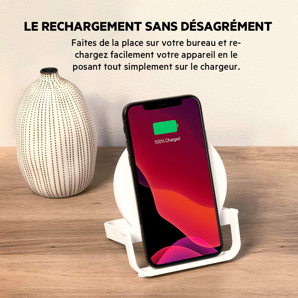 belkin-boostcharge-stand-10w-chargeur-induction-sans-fil-rapide-certifi-qi-suppo image 2