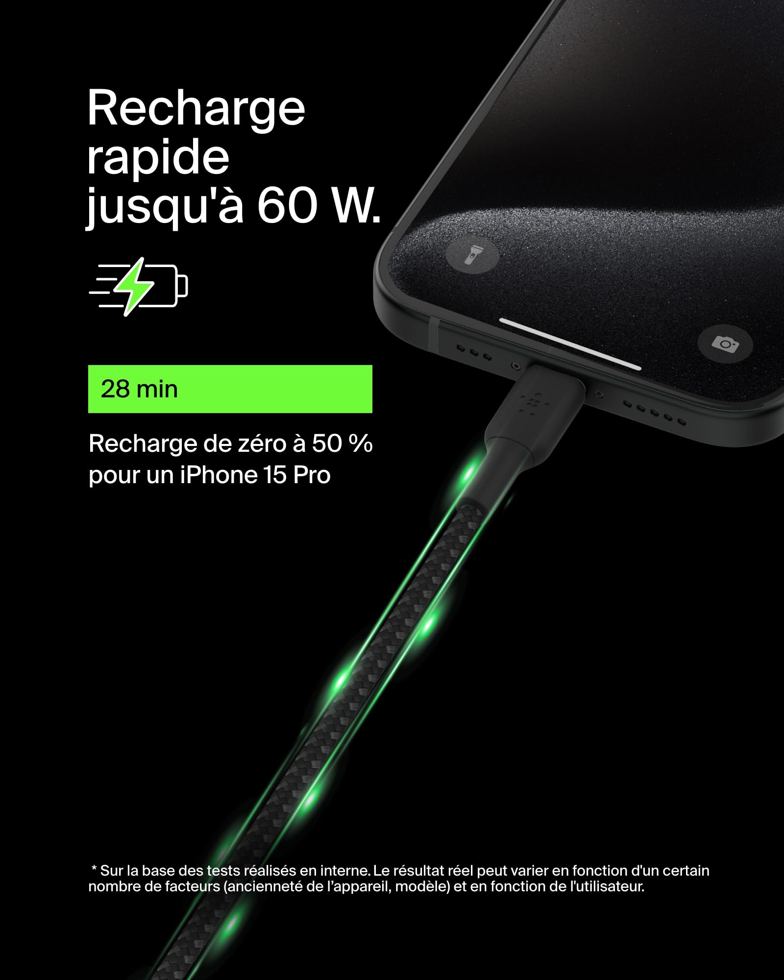 belkin-boostcharge-c-ble-tress-usb-c-vers-usb-c-60-w-15-cm-recharge-rapide-iphon image 2