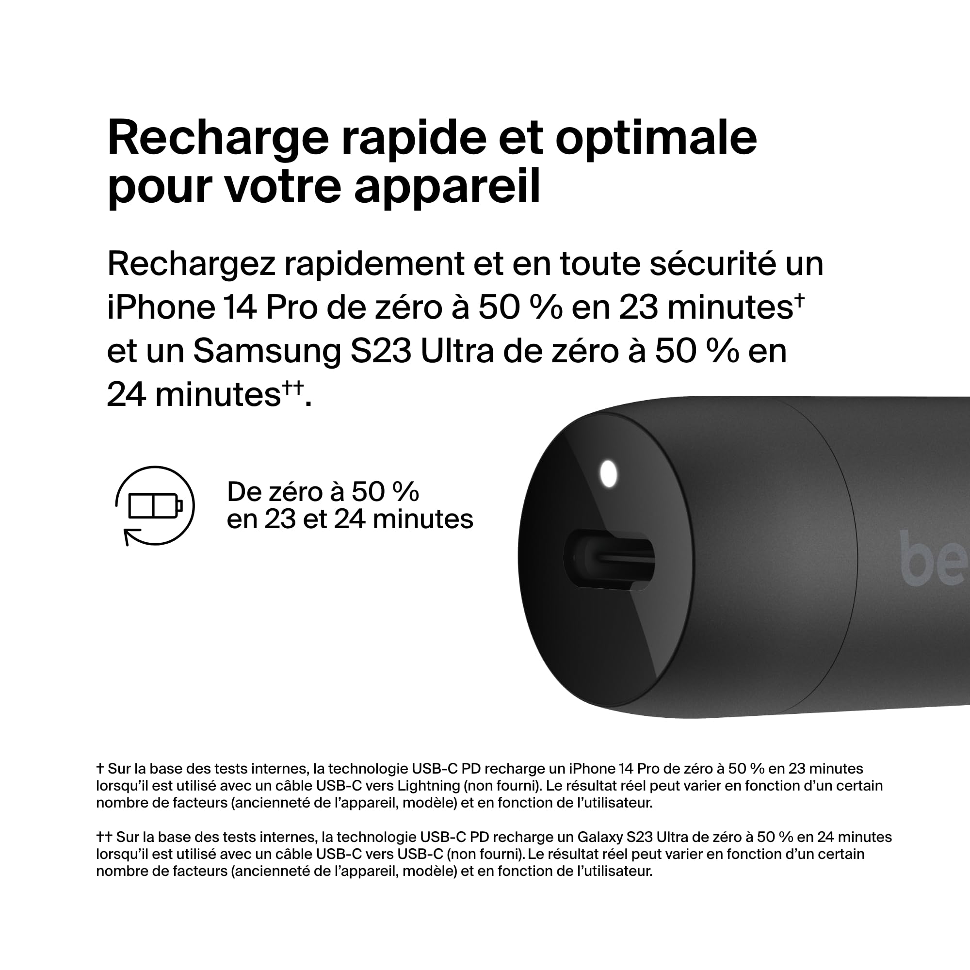 belkin-boostcharge-chargeur-de-voiture-30w-allume-cigare-port-usb-c-power-delive image 2