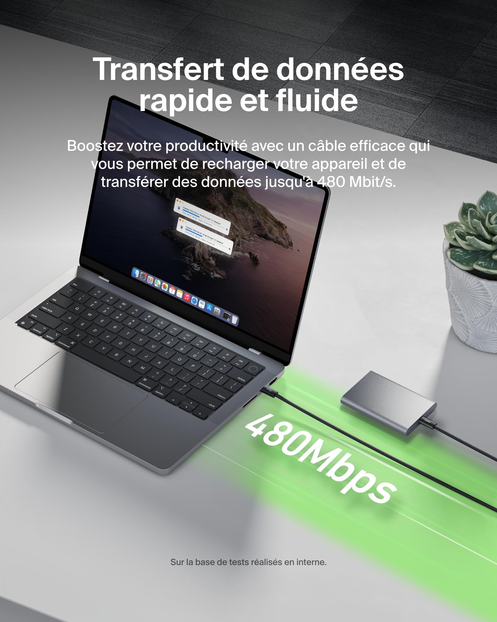 belkin-boostcharge-pack-de-2-c-bles-usb-c-vers-usb-c-gaine-tress-e-nylon-60-w-1- image 6