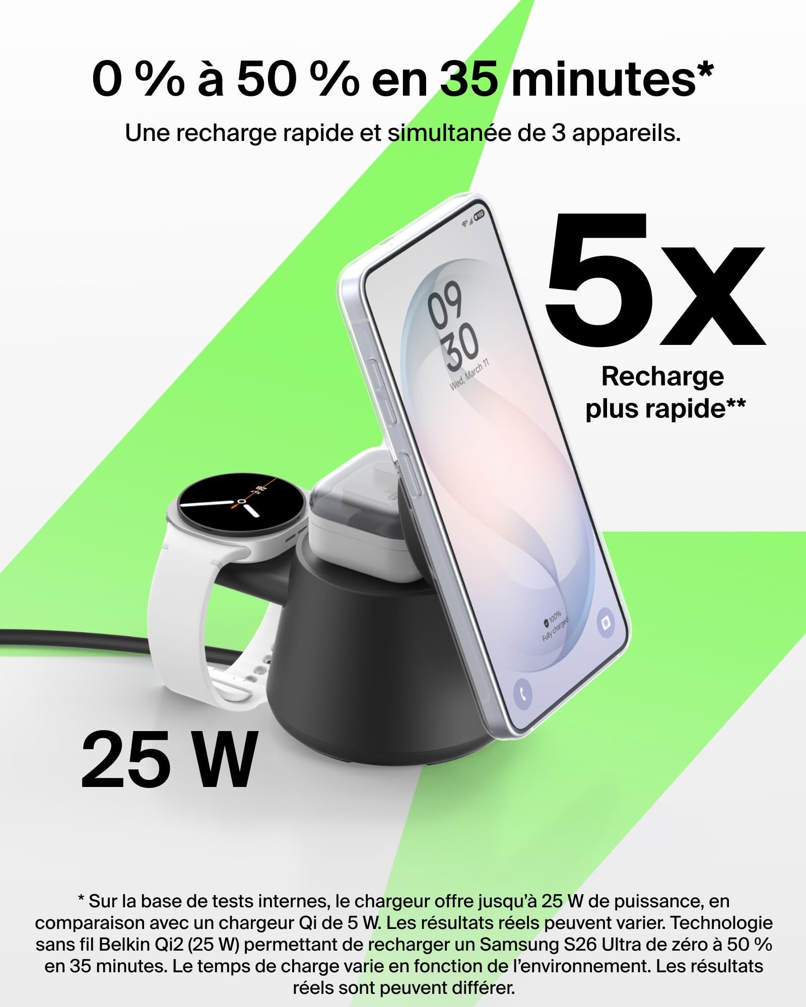 belkin-ultracharge-station-de-charge-3-en-1-qi2-2-25-w-magn-tique-avec-support-u image 4