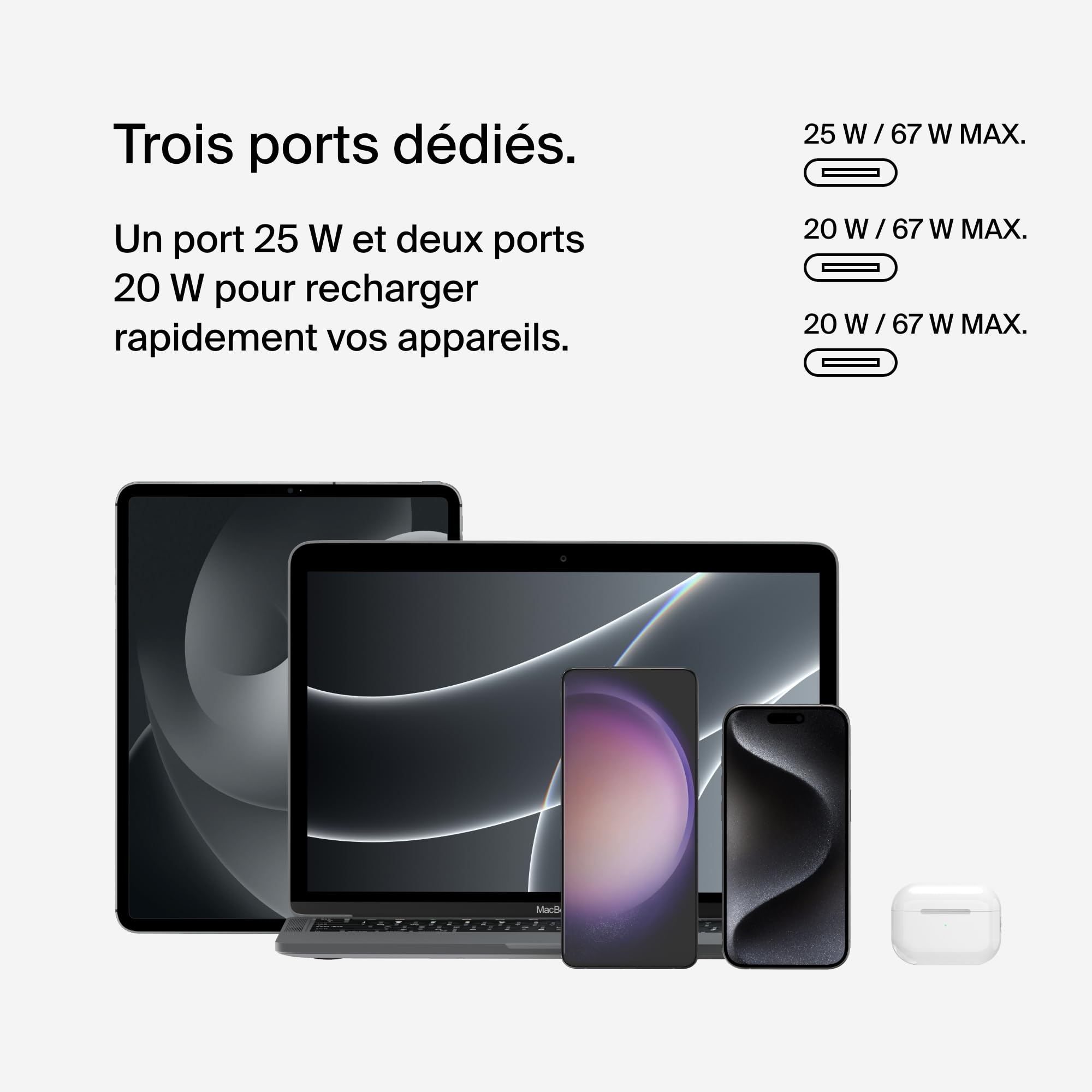 belkin-boostcharge-chargeur-secteur-3-ports-usb-c-67w-pd-pps-pour-iphone-16-macb image 5
