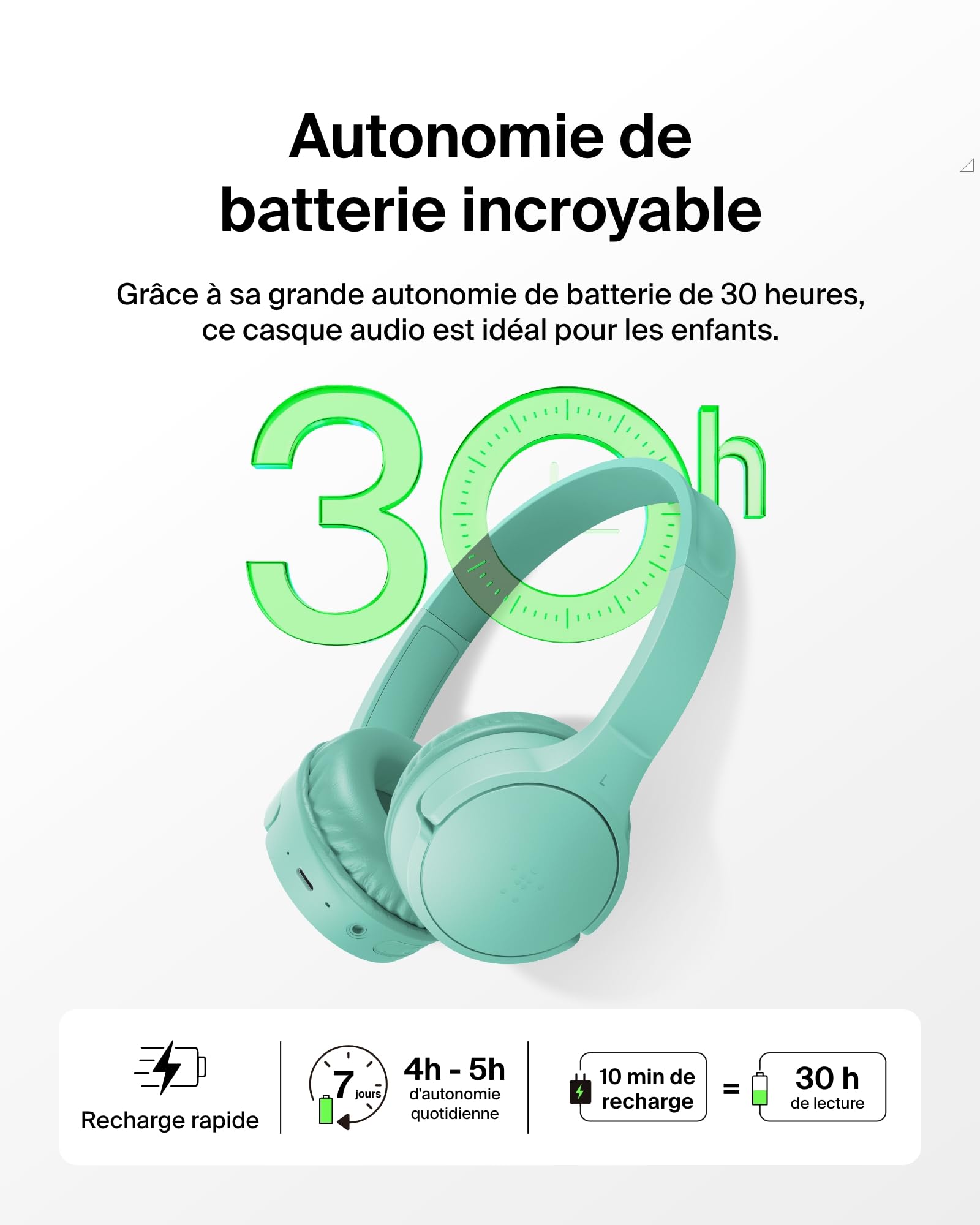 belkin-soundform-mini-casque-audio-sans-fil-enfant-bluetooth-5-3-micro-30-h-85-d-2 image 4