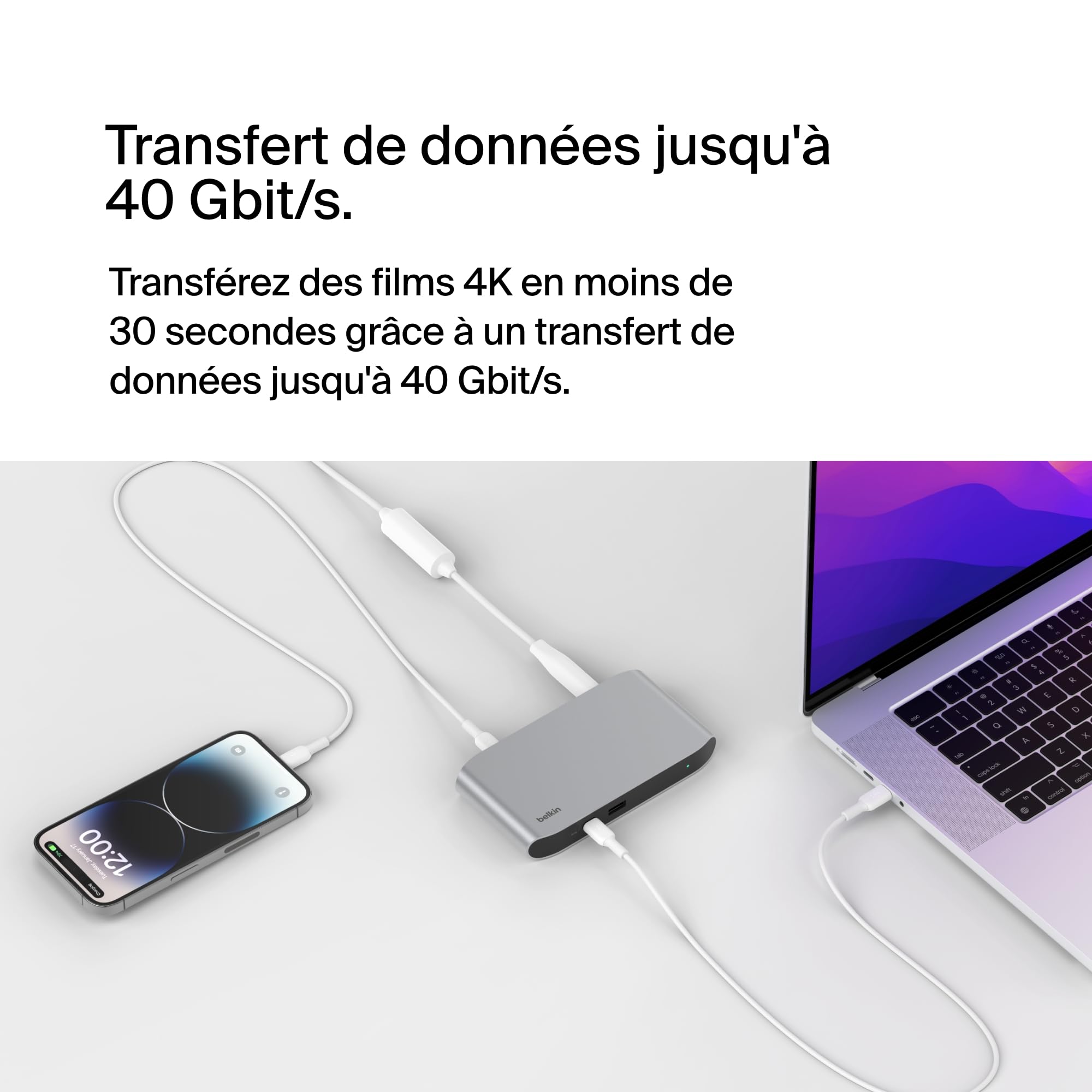 belkin-connect-station-d-accueil-thunderbolt-4-5-en-1-4x-usb-c-tb4-usb-a-power-d image 3