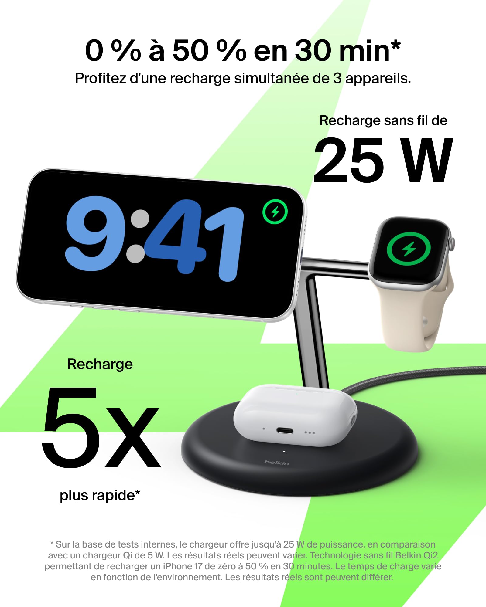 belkin-ultracharge-station-de-recharge-sans-fil-3-en-1-25-w-magn-tique-qi2-2-com-2 image 2