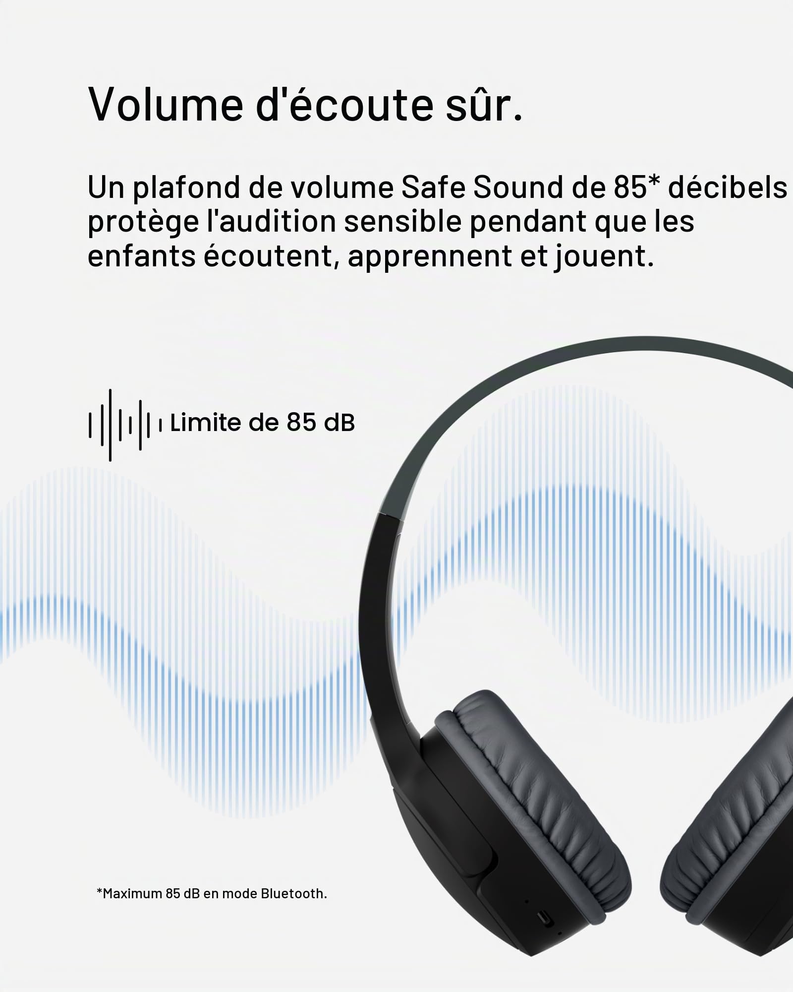 belkin-soundform-mini-casque-sans-fil-bluetooth-pour-enfants-volume-limit-85-db- image 2