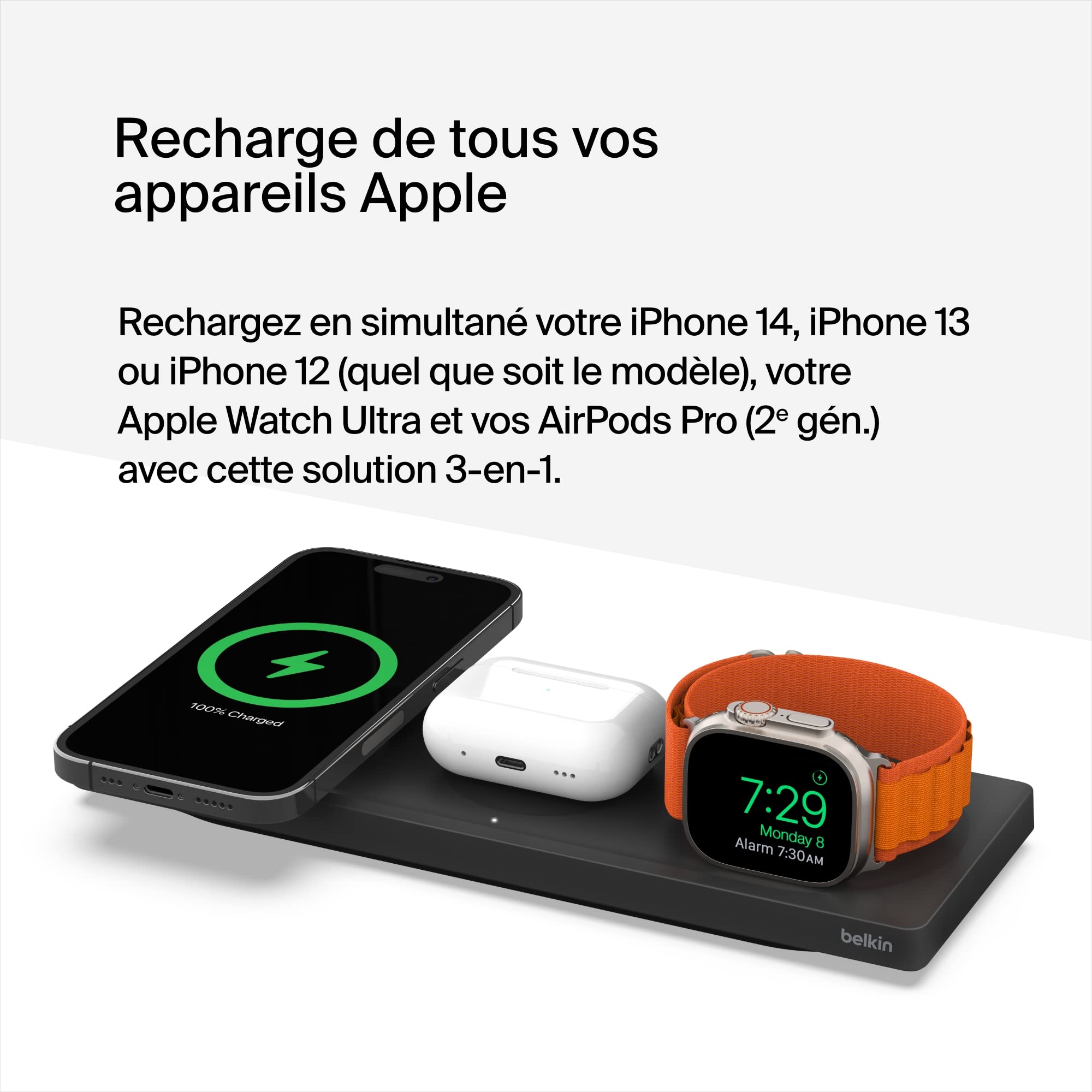 belkin-chargeur-sans-fil-magsafe-3-en-1-certifi-mfi-recharge-rapide-pour-iphone- image 4