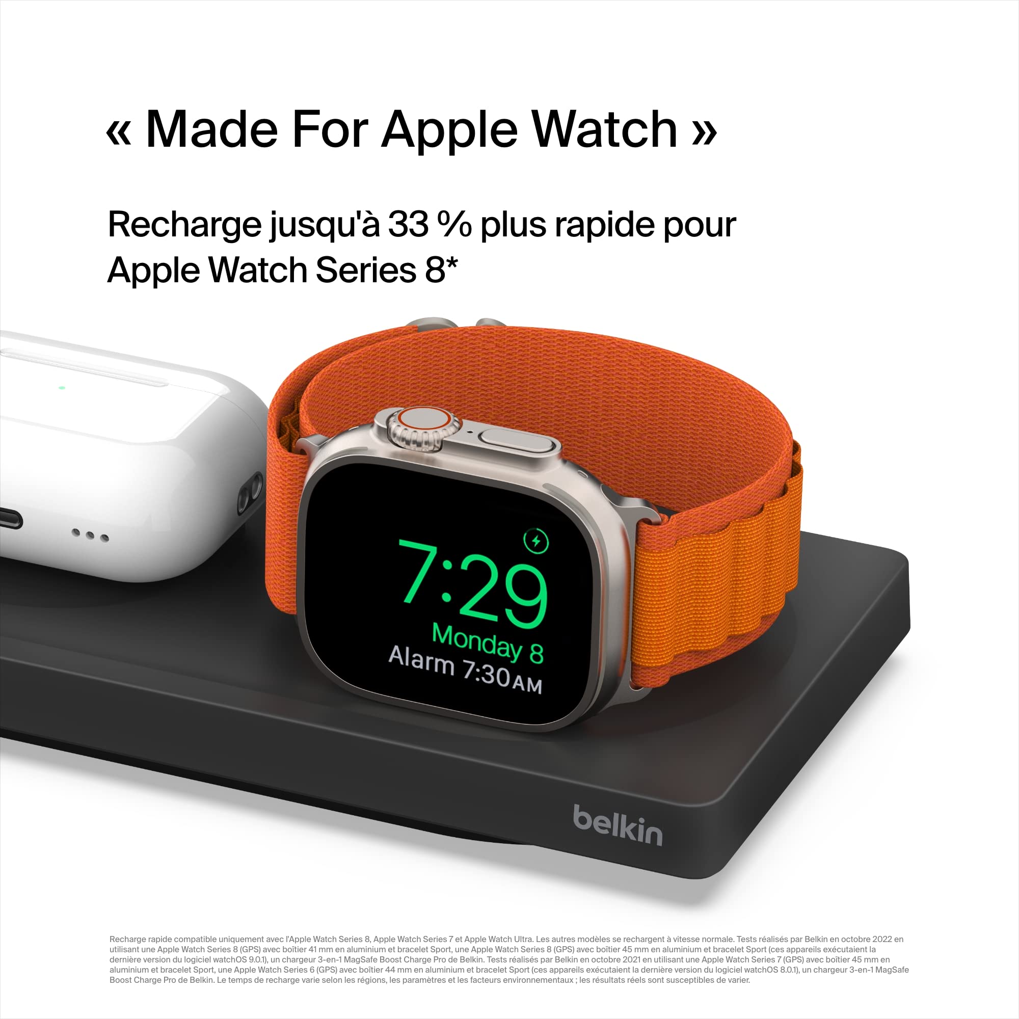 belkin-chargeur-sans-fil-magsafe-3-en-1-certifi-mfi-recharge-rapide-pour-iphone- image 2