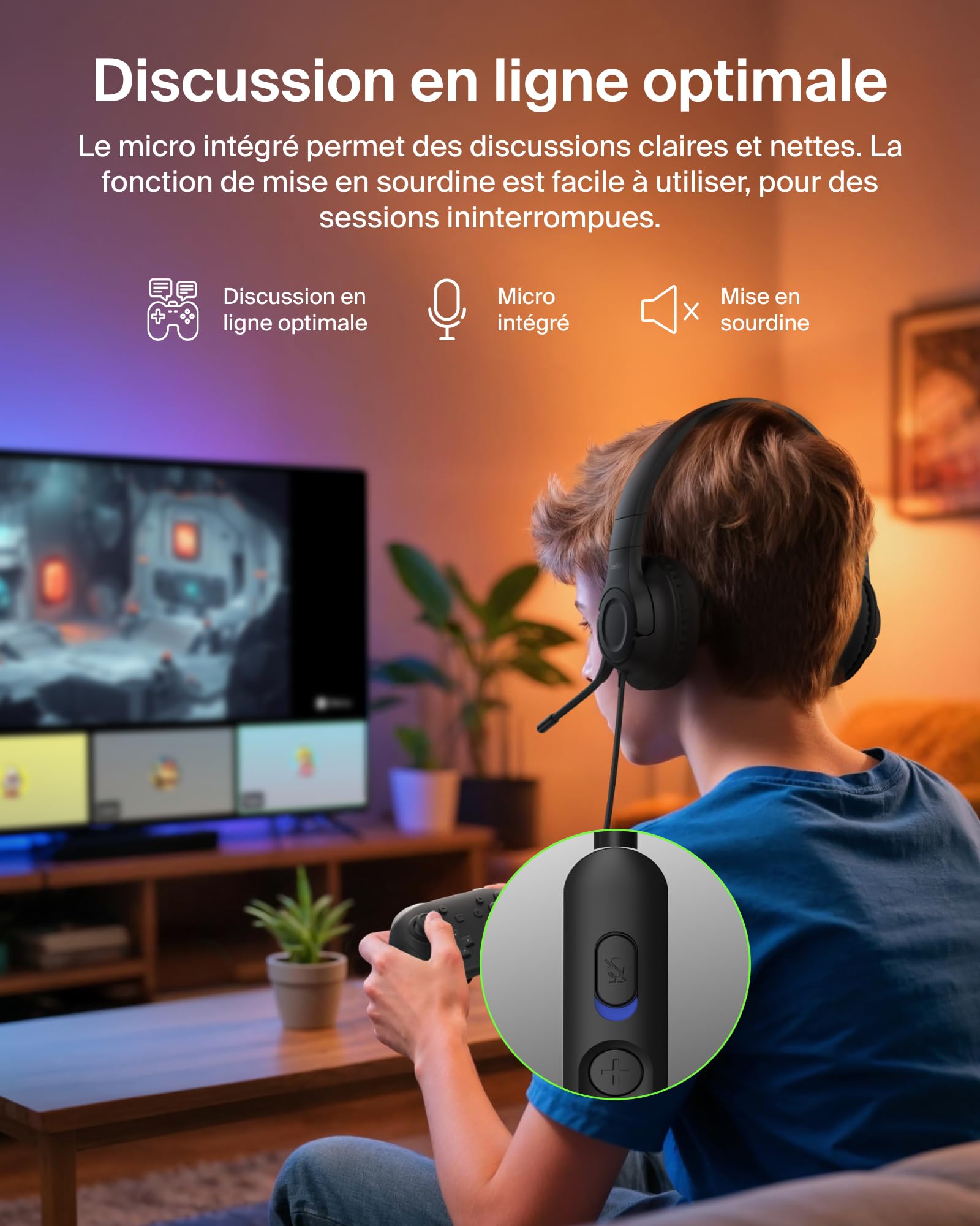 belkin-gaming-casque-filaire-inspire-pour-enfants-volume-limit-85-db-micro-orien image 5