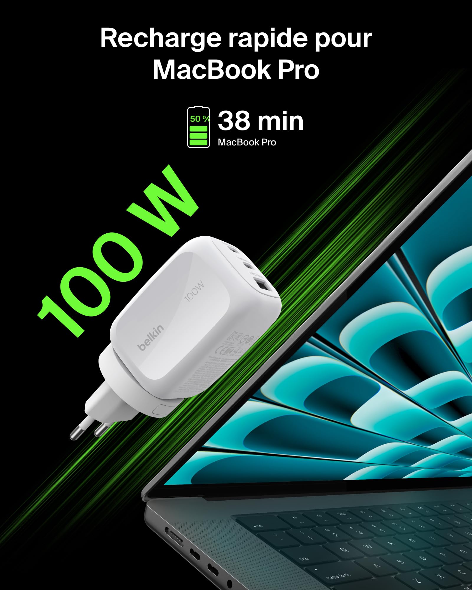 belkin-chargeur-secteur-gan-100w-3-ports-2x-usb-c-pd-pps-usb-a-fiches-ue-uk-us-p image 4