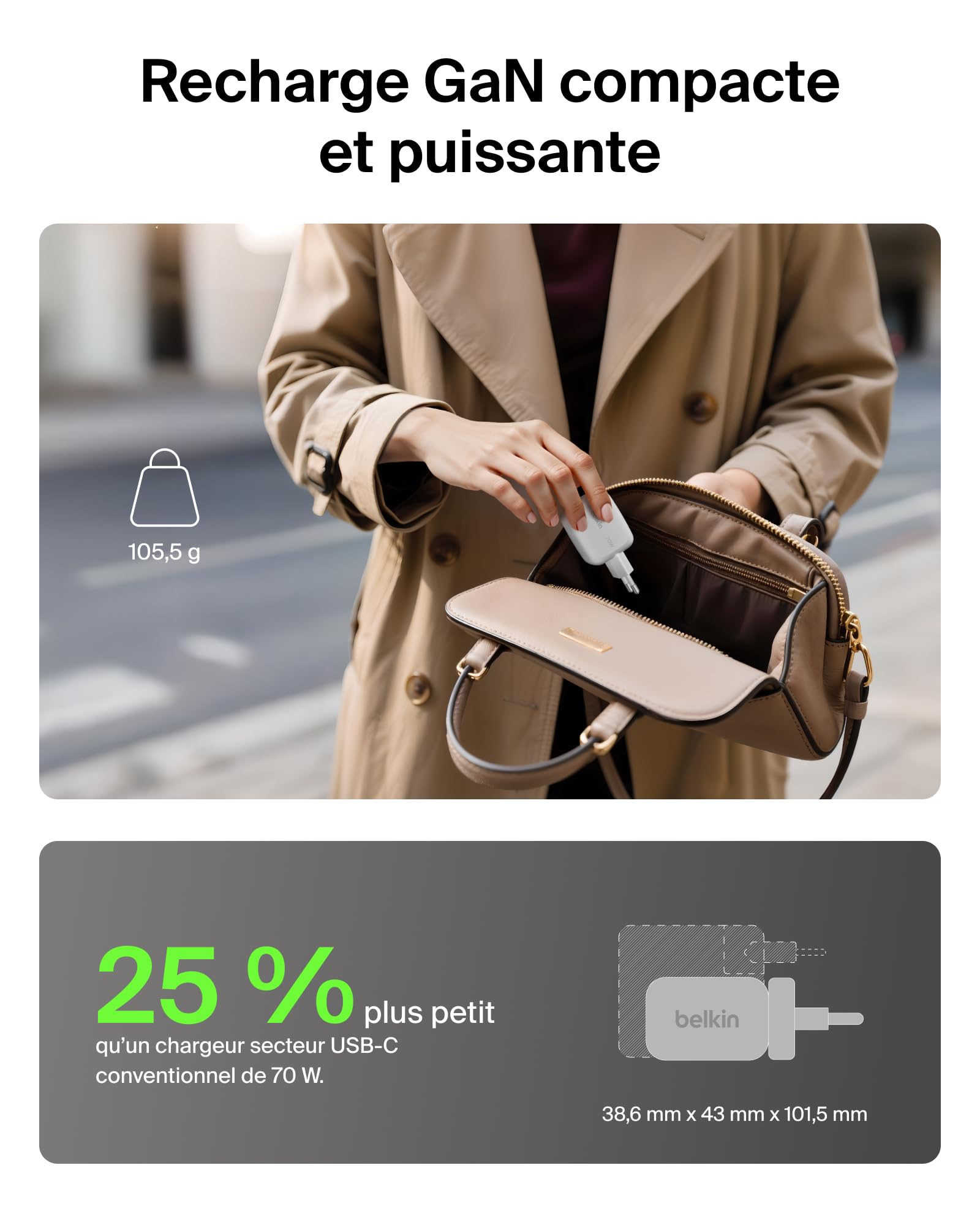 belkin-chargeur-gan-70w-3-ports-2-usb-c-pd-pps-usb-a-avec-fiches-ue-r-u-u-rechar image 3