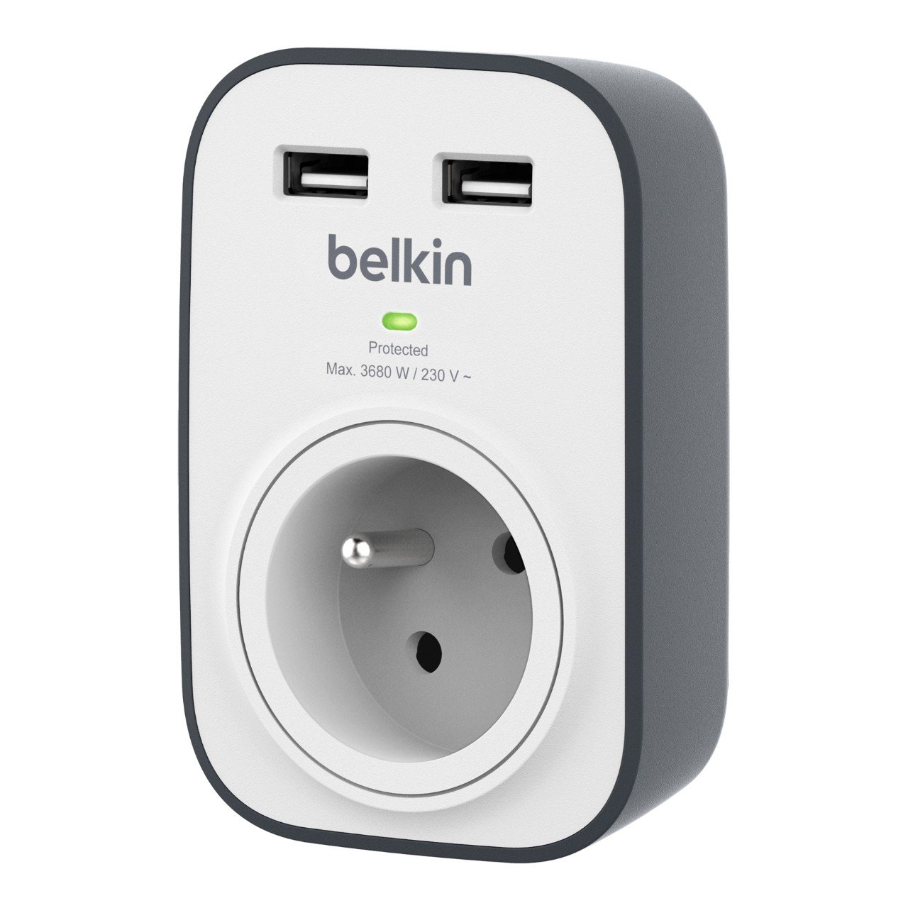 belkin-parafoudre-4-prises-avec-2-ports-usb-525-joules-cordon-de-2-m-blanc-bsv40 image 5