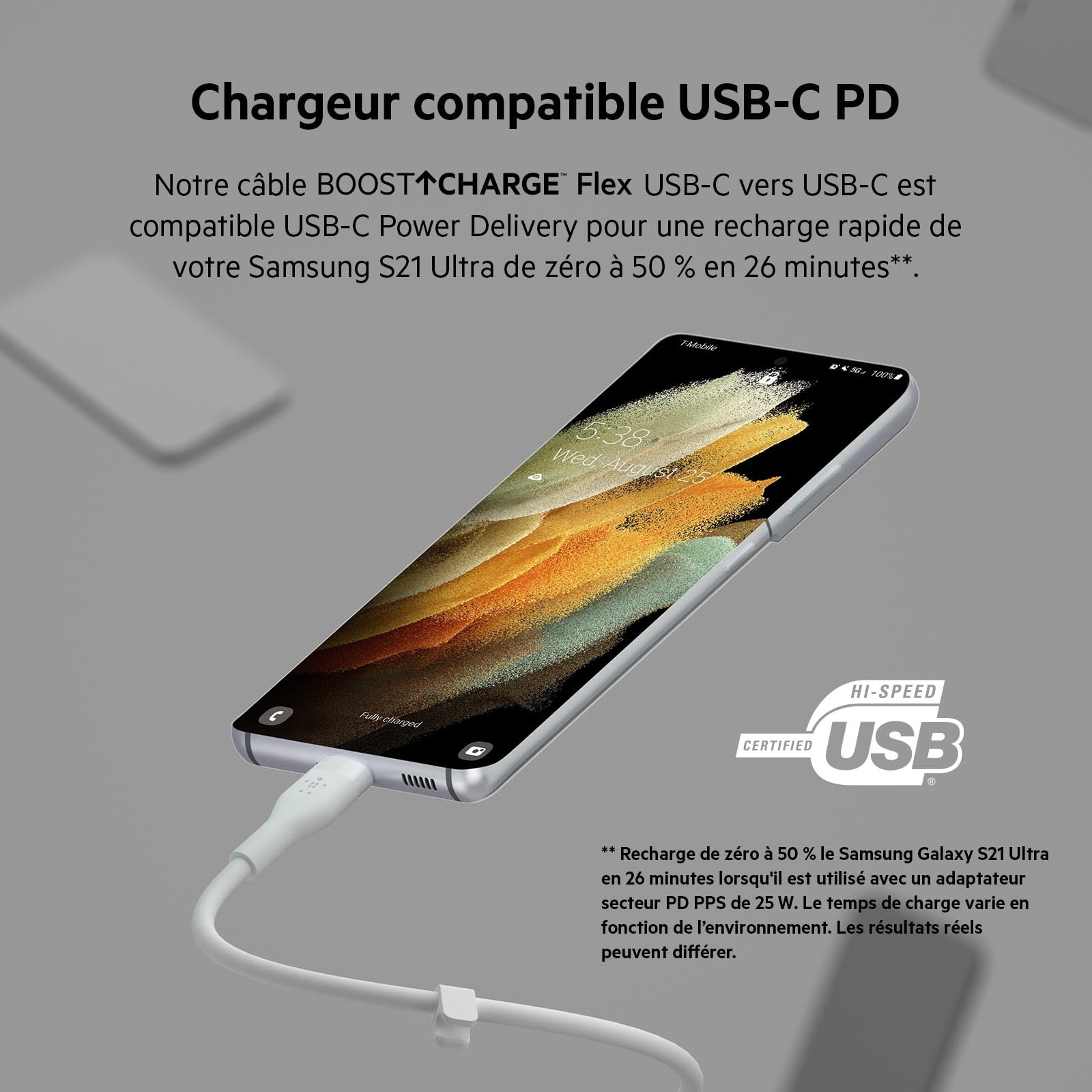 belkin-boostcharge-flex-c-ble-usb-c-vers-usb-c-en-silicone-certifi-usb-if-power--2 image 4