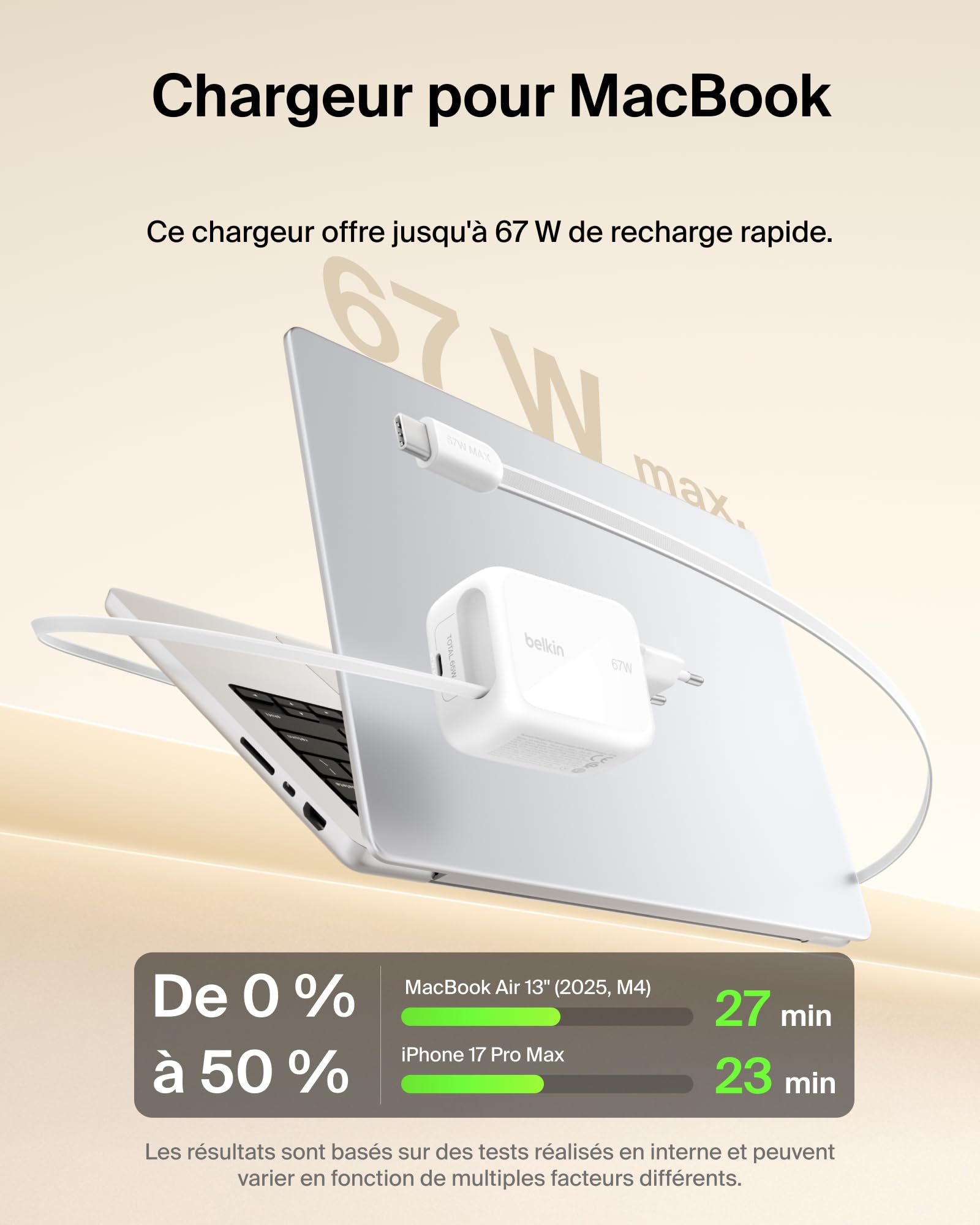 belkin-ultracharge-chargeur-gan-usb-c-45-w-avec-c-ble-r-tractable-80-cm-et-port- image 4