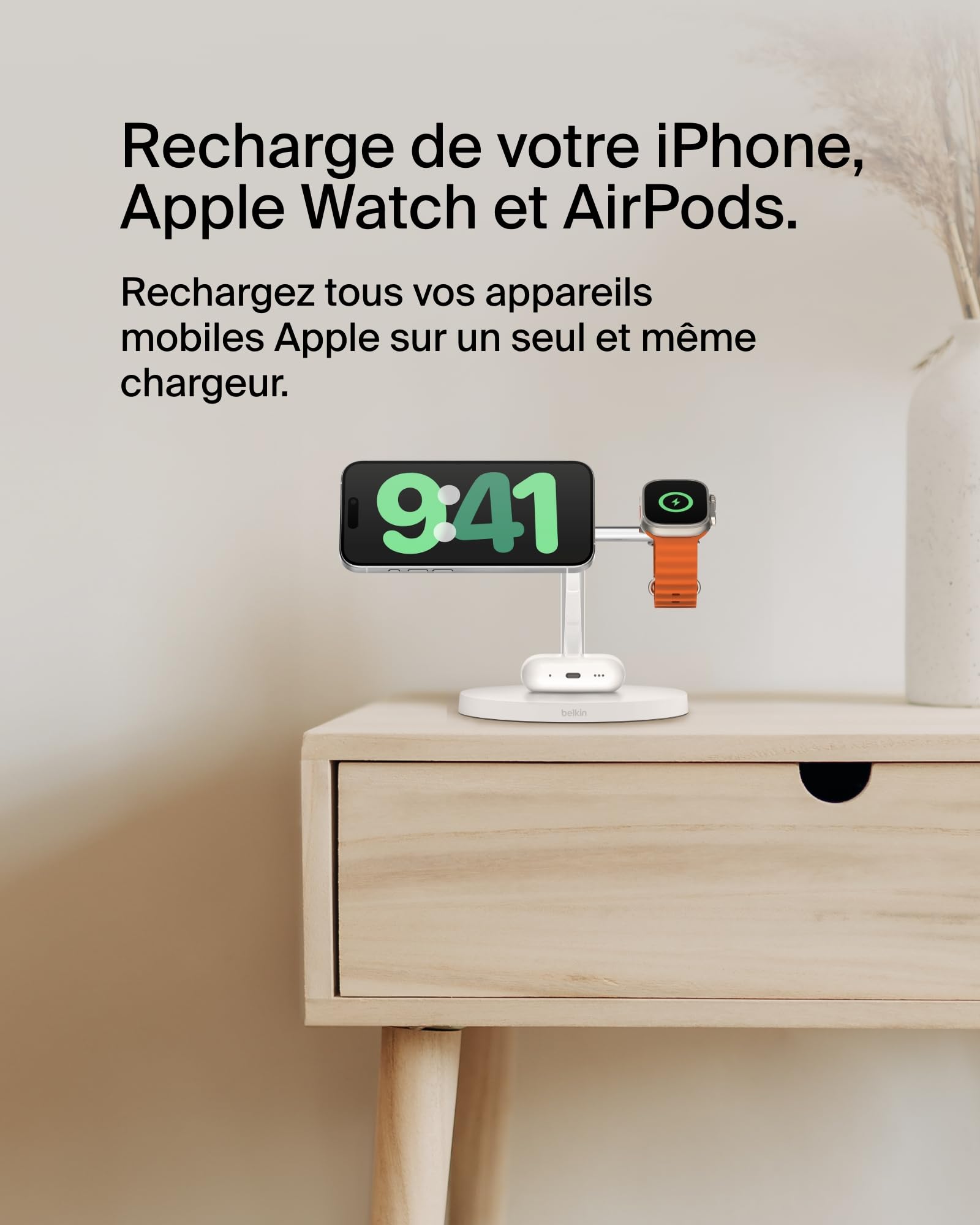 belkin-boostcharge-station-de-recharge-3-en-1-qi2-15w-compatible-magsafe-pour-ip image 2