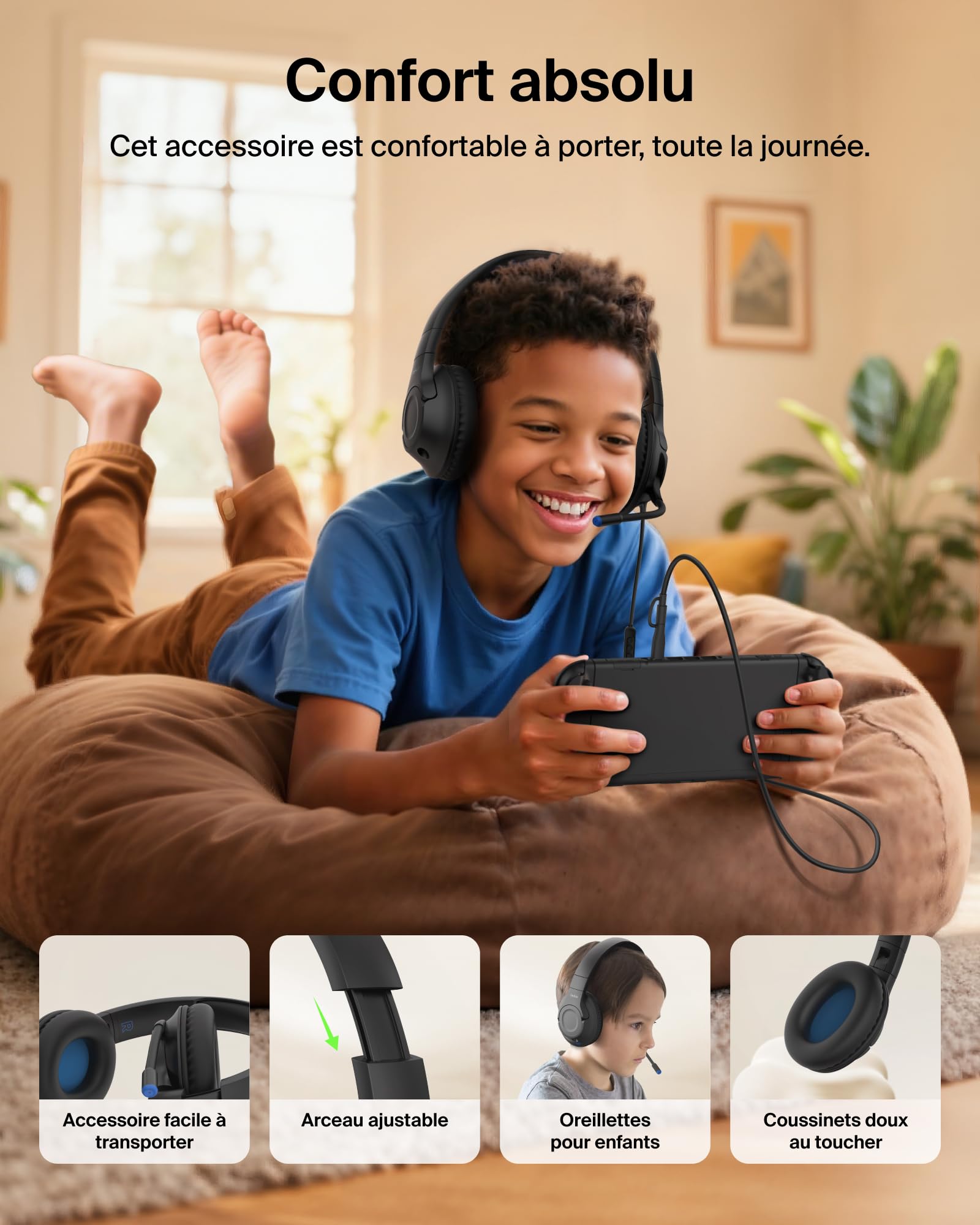 belkin-gaming-casque-filaire-inspire-pour-enfants-volume-limit-85-db-micro-orien image 6
