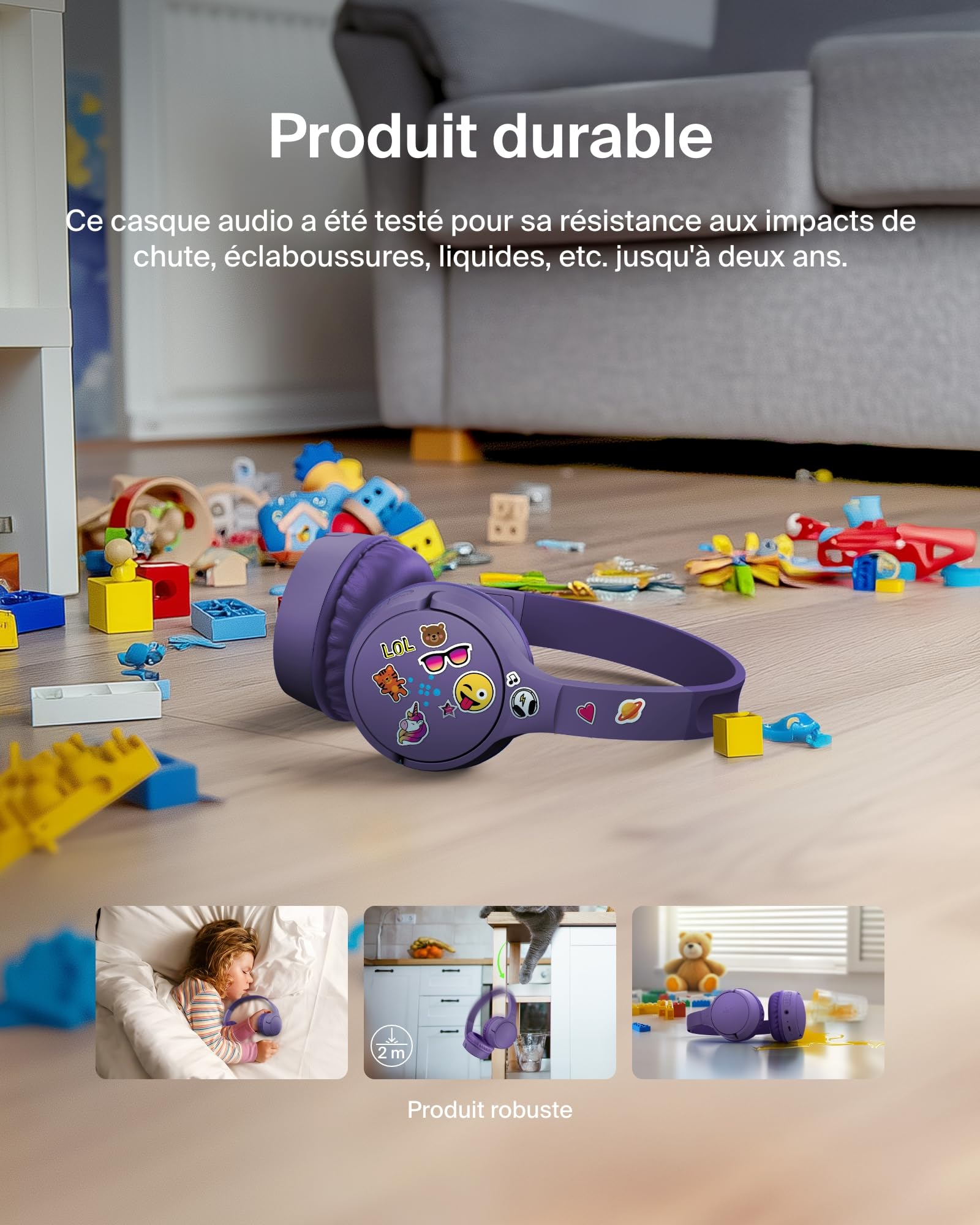 belkin-soundform-mini-casque-audio-sans-fil-enfant-bluetooth-5-3-micro-30-h-85-d image 5