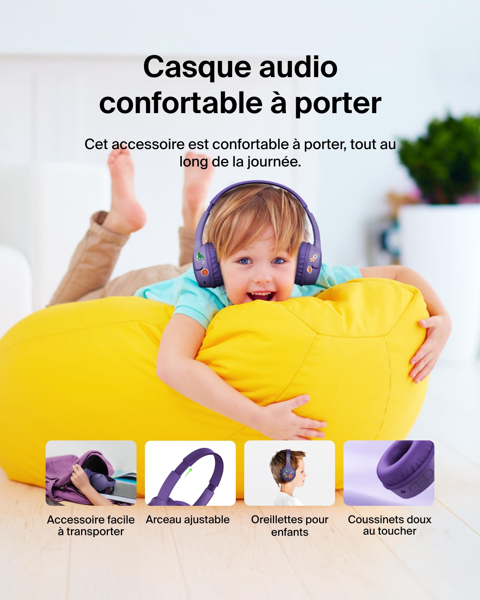 belkin-soundform-mini-casque-audio-sans-fil-enfant-bluetooth-5-3-micro-30-h-85-d image 7
