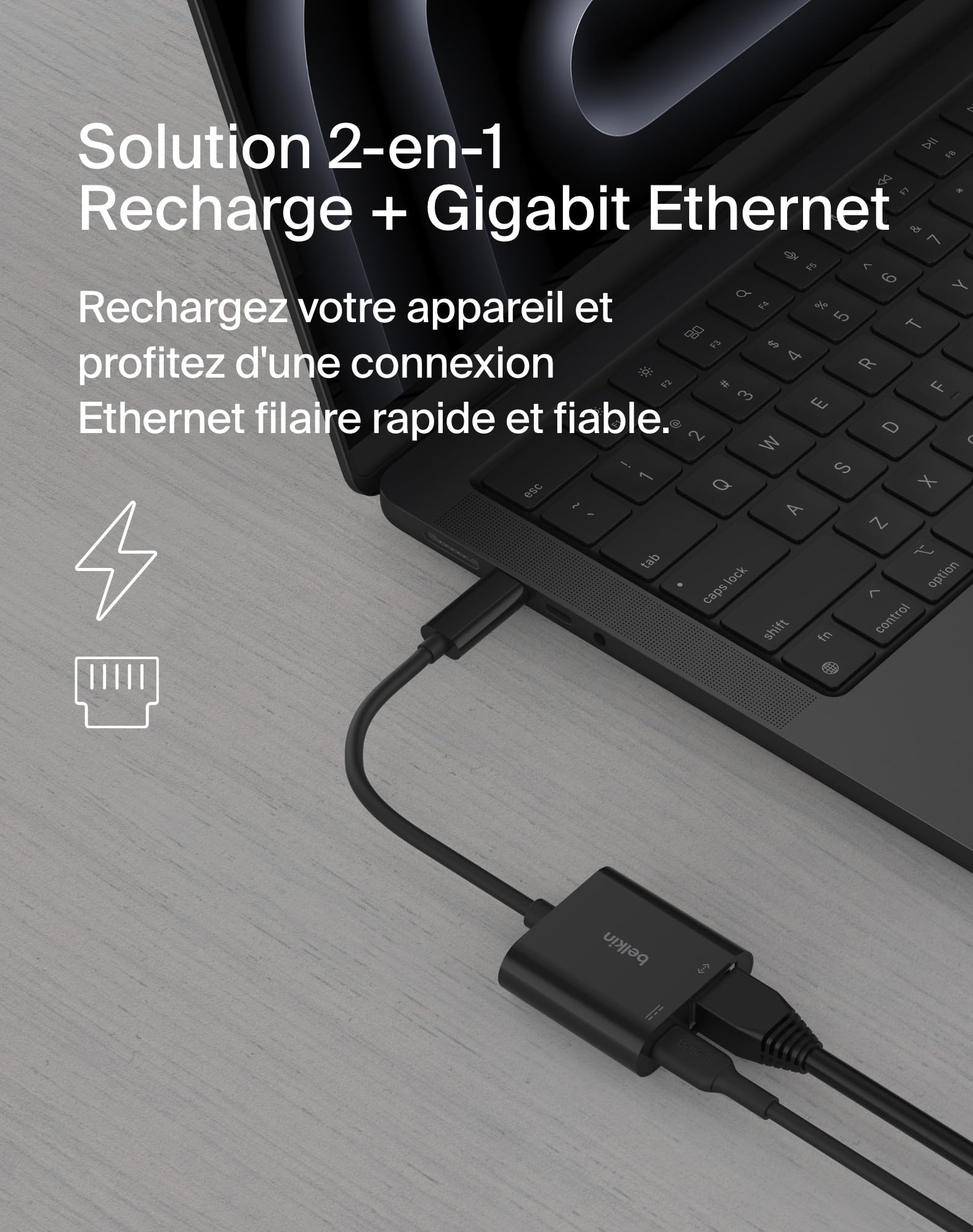 belkin-connect-adaptateur-usb-c-vers-ethernet-recharge-100-w-gigabit-10-100-1000 image 2
