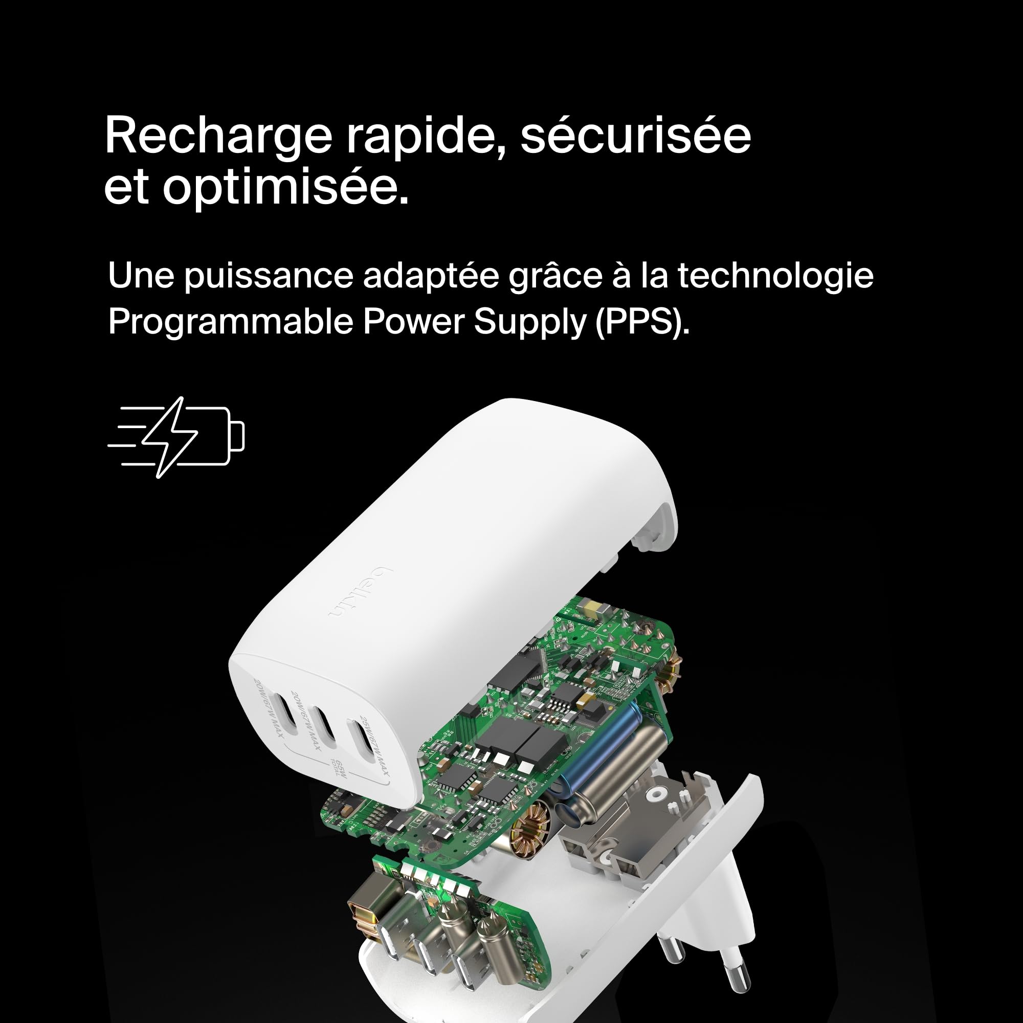 belkin-boostcharge-chargeur-secteur-3-ports-usb-c-67w-pd-pps-pour-iphone-16-macb image 4