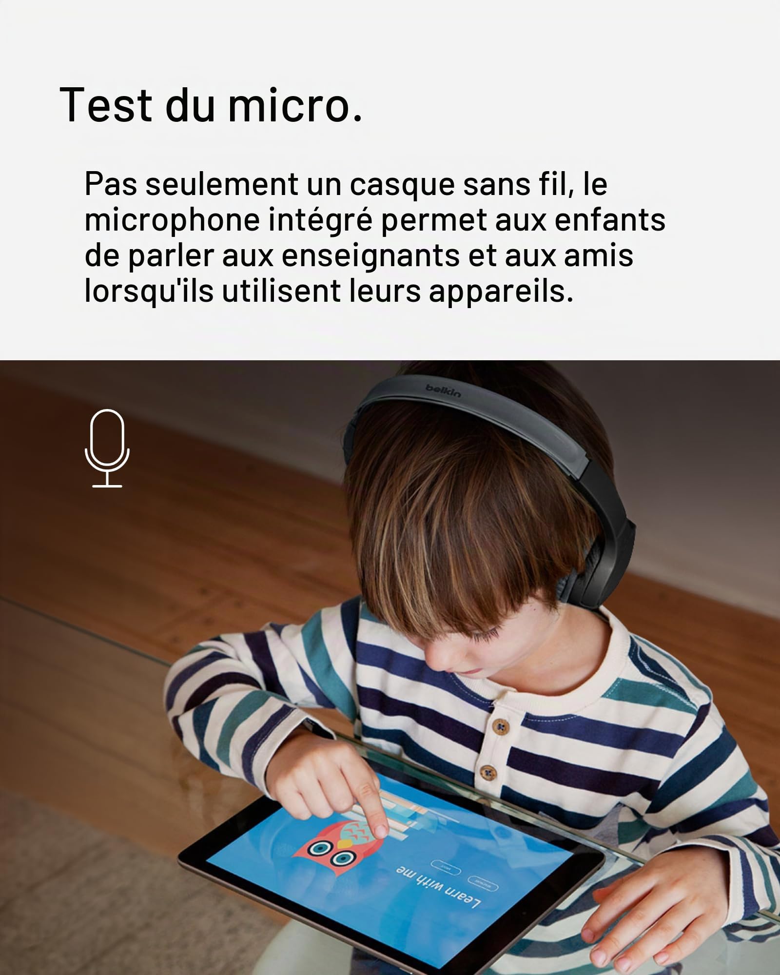 belkin-soundform-mini-casque-sans-fil-bluetooth-pour-enfants-volume-limit-85-db- image 4