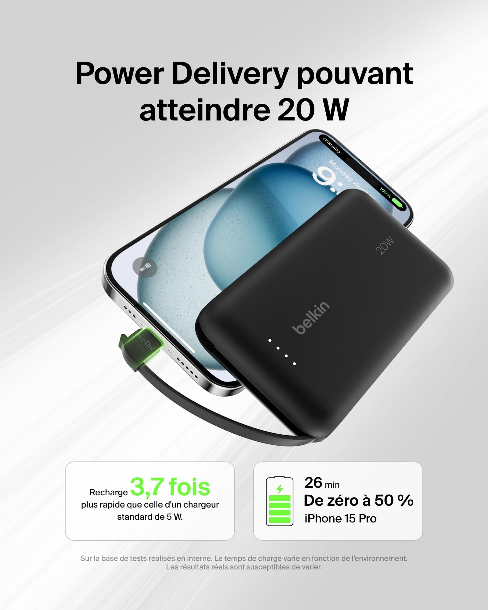 belkin-boostcharge-10k-batterie-externe-10-000-mah-avec-c-ble-usb-c-int-gr-recha image 2