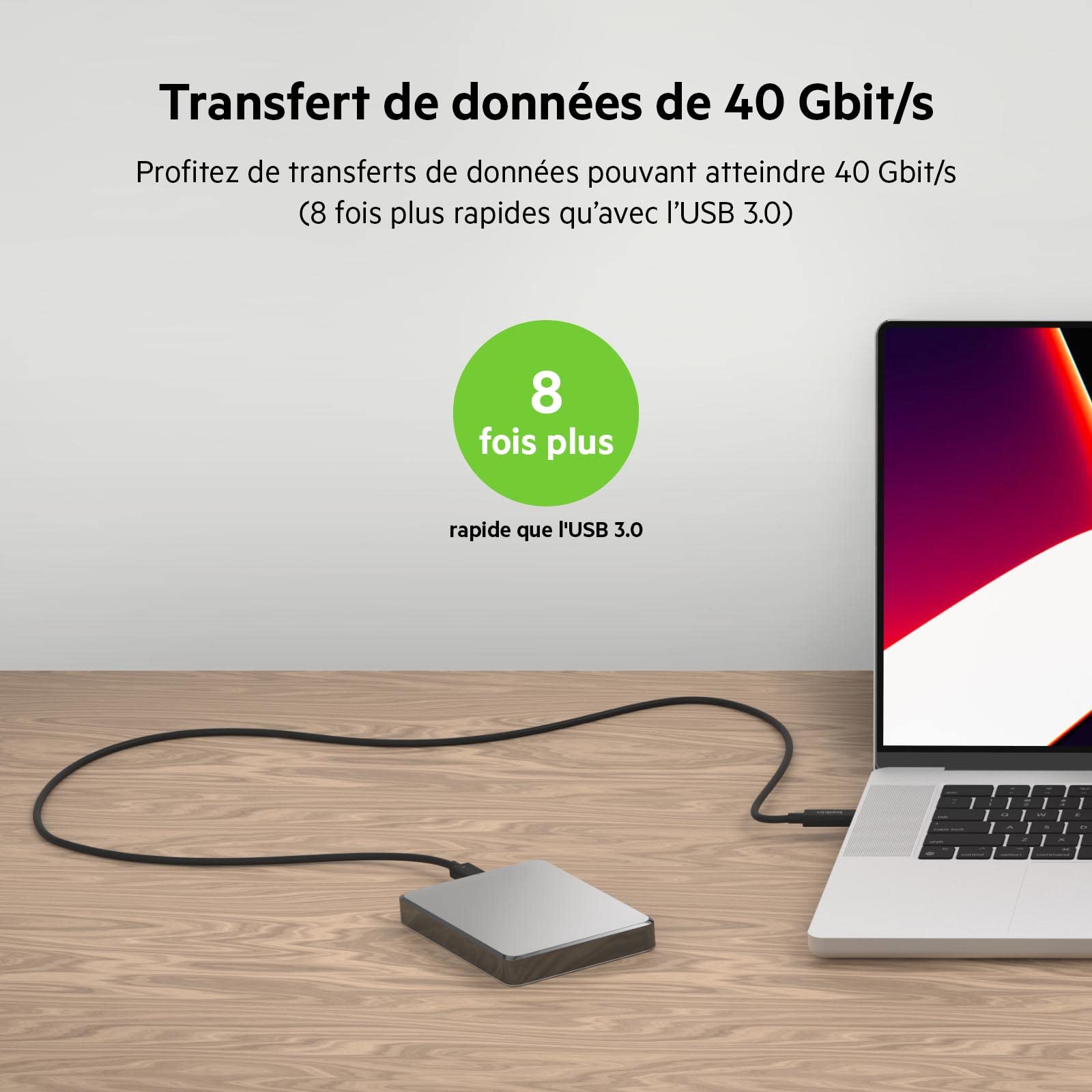 belkin-c-ble-actif-thunderbolt-4-usb-c-2-m-40-gbit-s-power-delivery-100-w-certif image 2