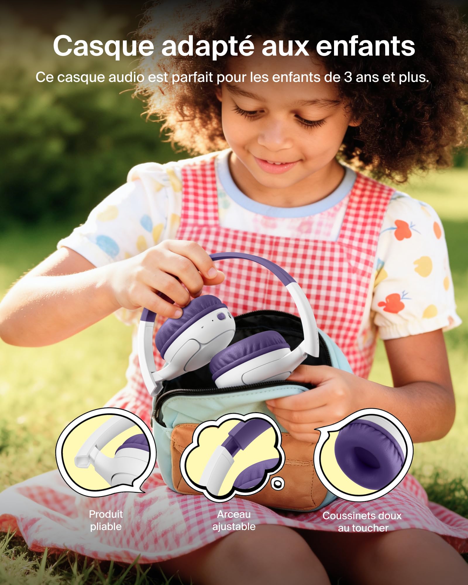 belkin-soundform-mini-2-casque-sans-fil-bluetooth-pour-enfants-violet-55-h-d-aut image 5