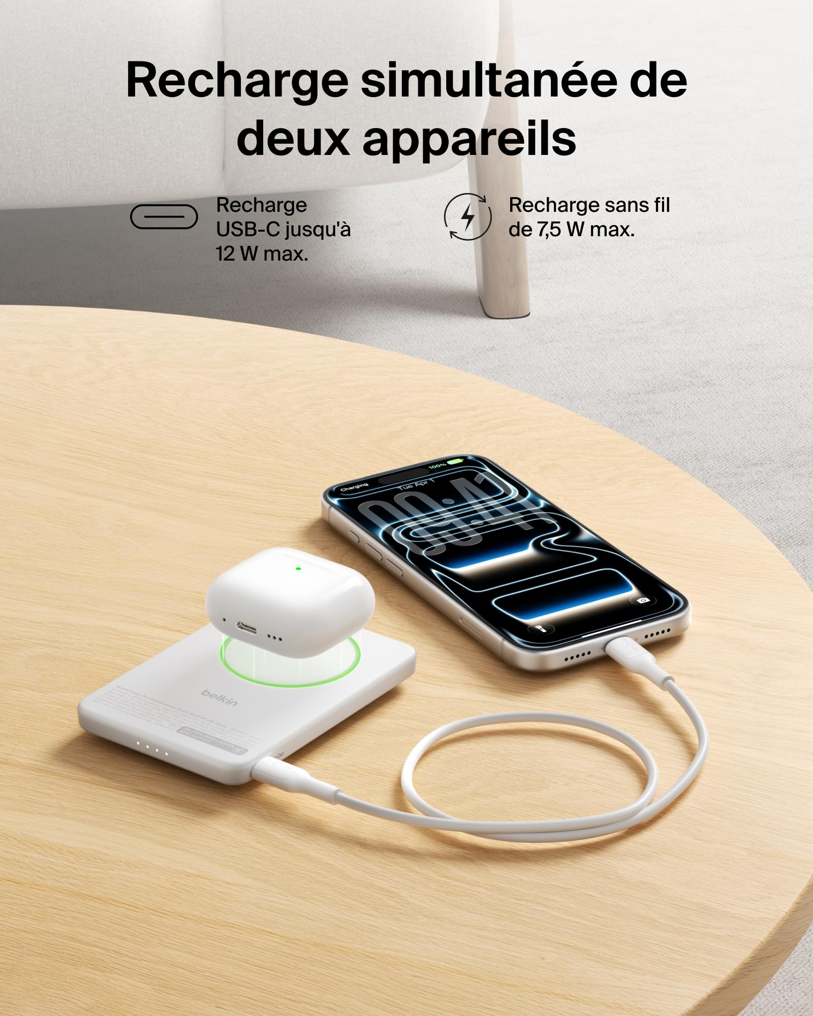 belkin-boostcharge-batterie-externe-magn-tique-qi2-15-w-5000-mah-fine-avec-b-qui image 7