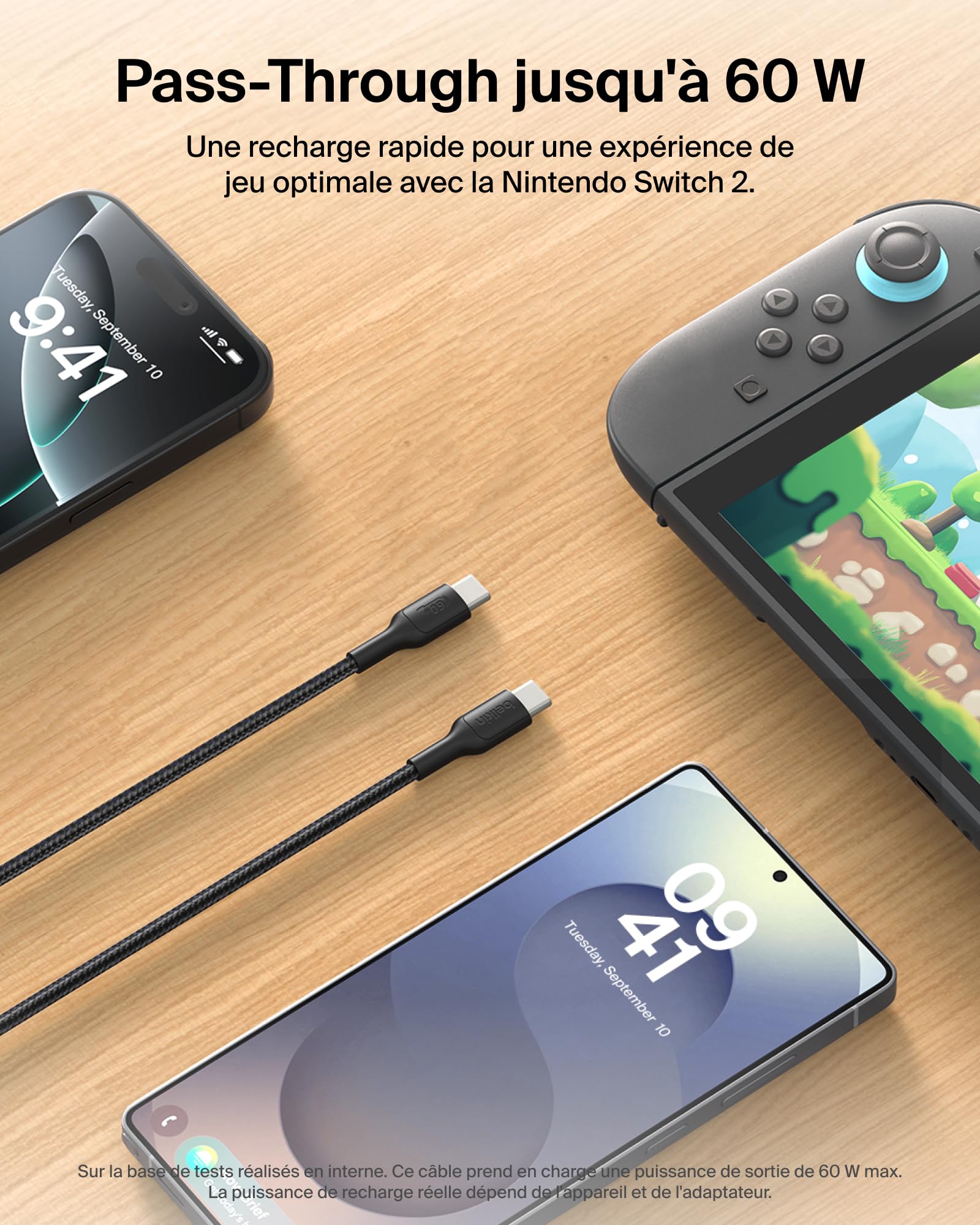 belkin-gaming-c-ble-usb-c-vers-usb-c-60-w-2-m-tress-recharge-rapide-pd-certifi-u image 3