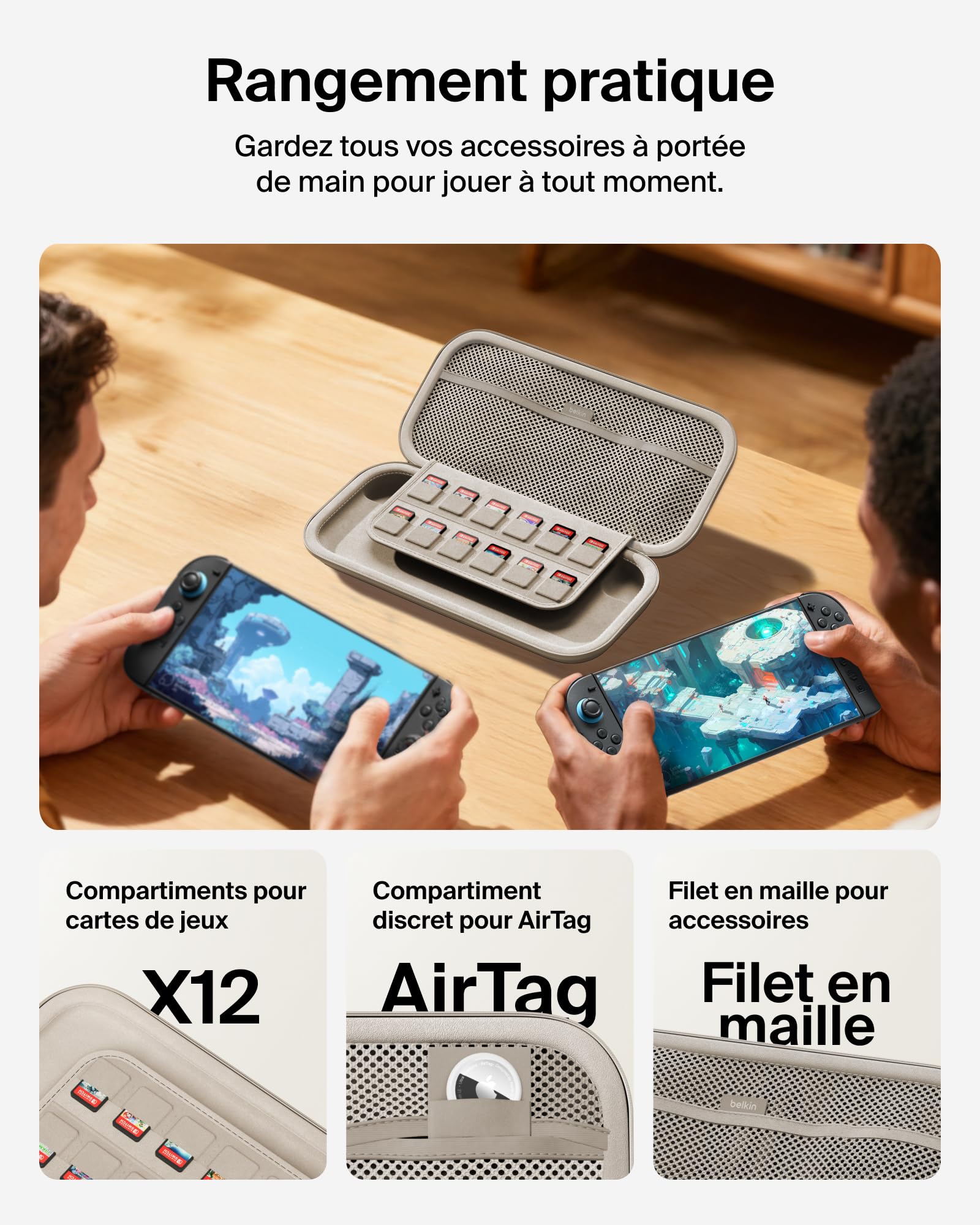 belkin-gaming-pochette-rigide-pour-nintendo-switch-2-int-rieur-velours-12-emplac image 5