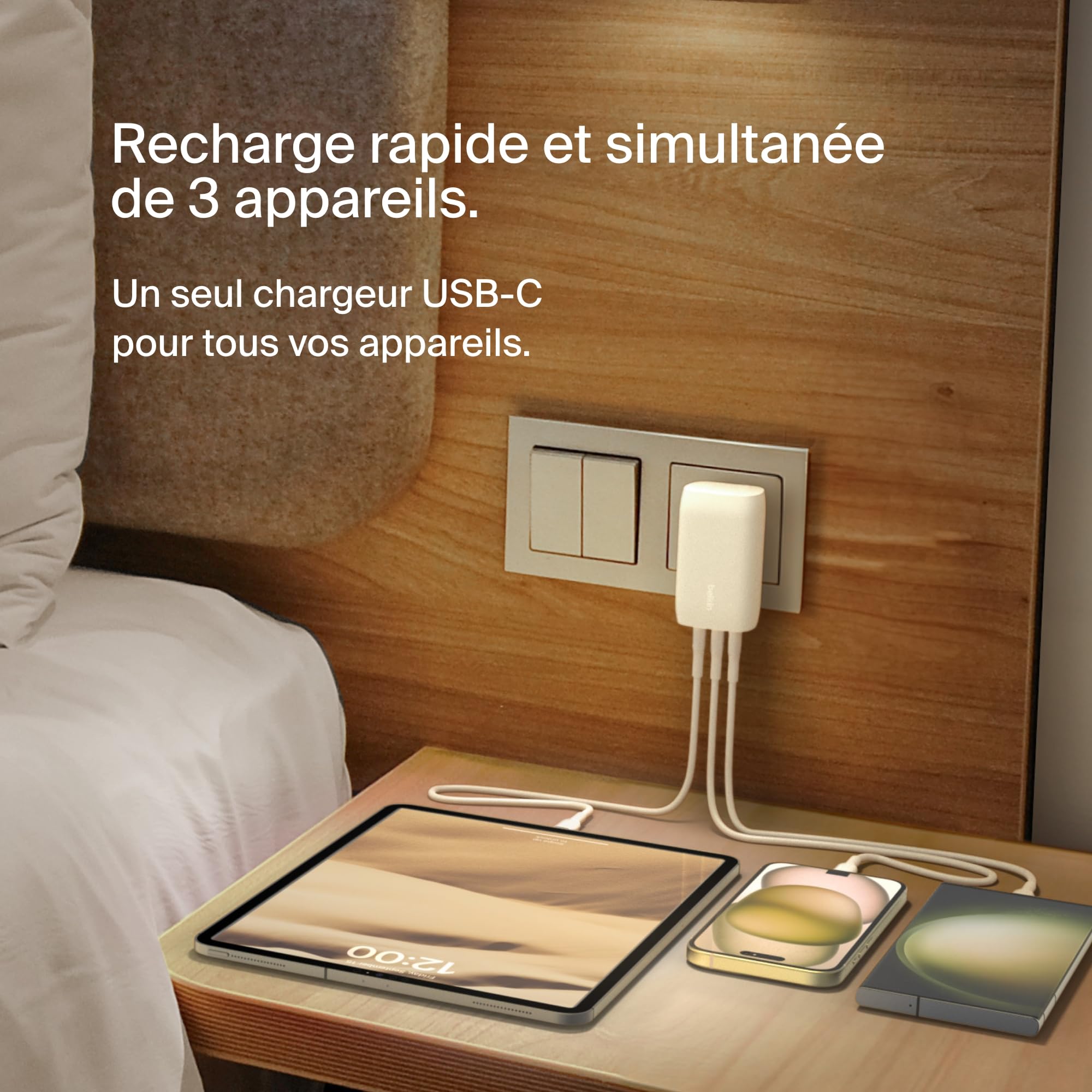 belkin-boostcharge-chargeur-secteur-3-ports-usb-c-67w-pd-pps-pour-iphone-16-macb image 2
